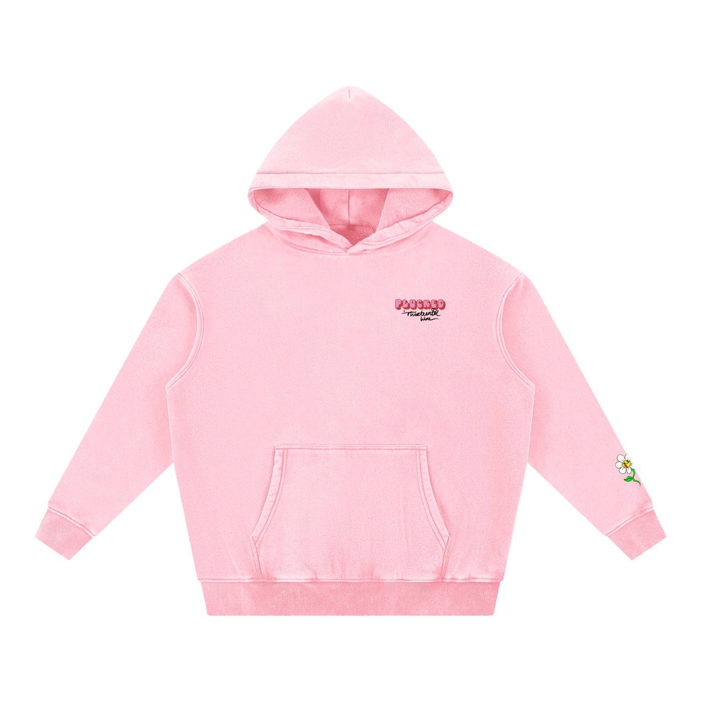 “PLUCKED” Snow Wash Fleece Oversize Hoodie - Image 15