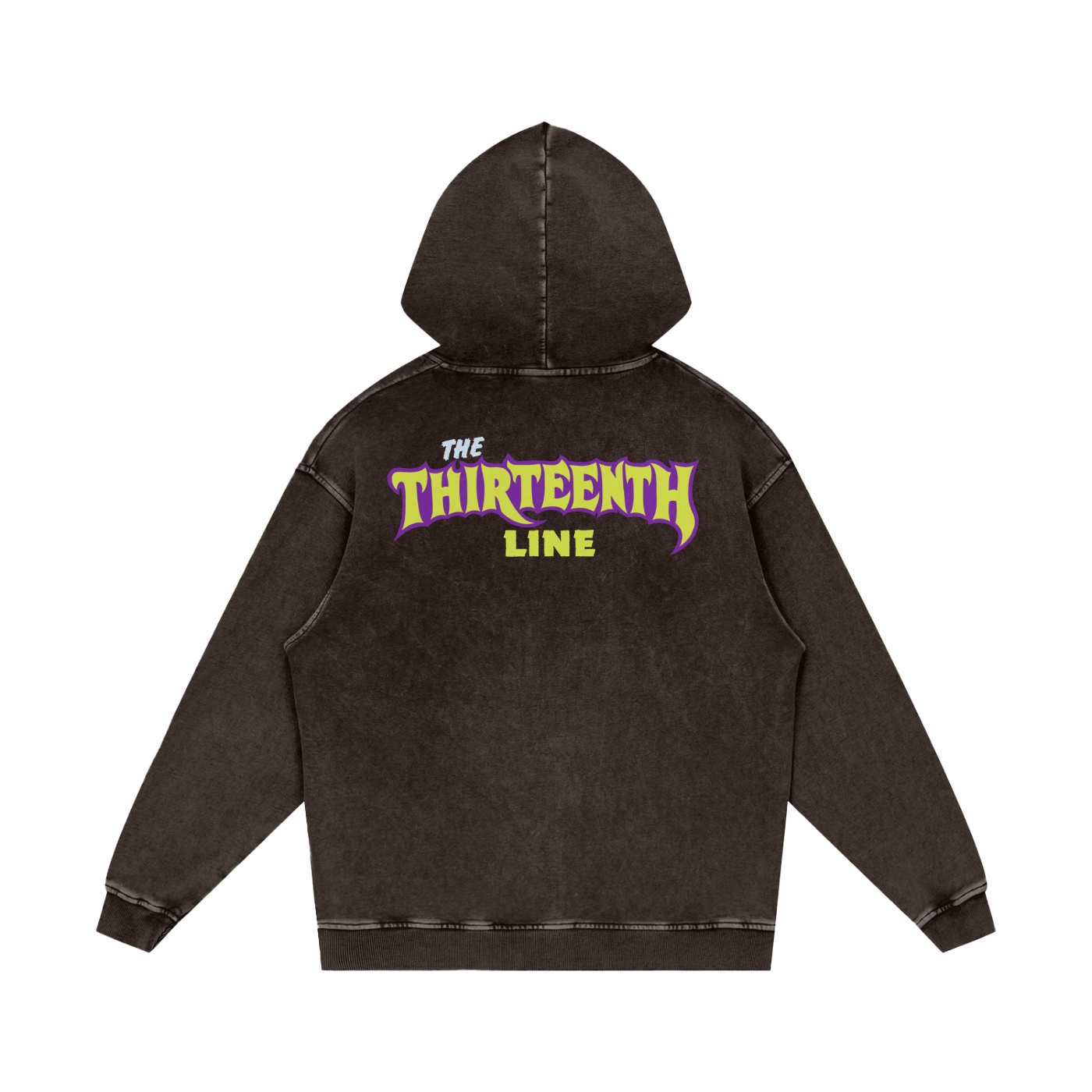 “13 IN MY POCKET” Snow Washed Loose Cotton Hoodie - Image 16
