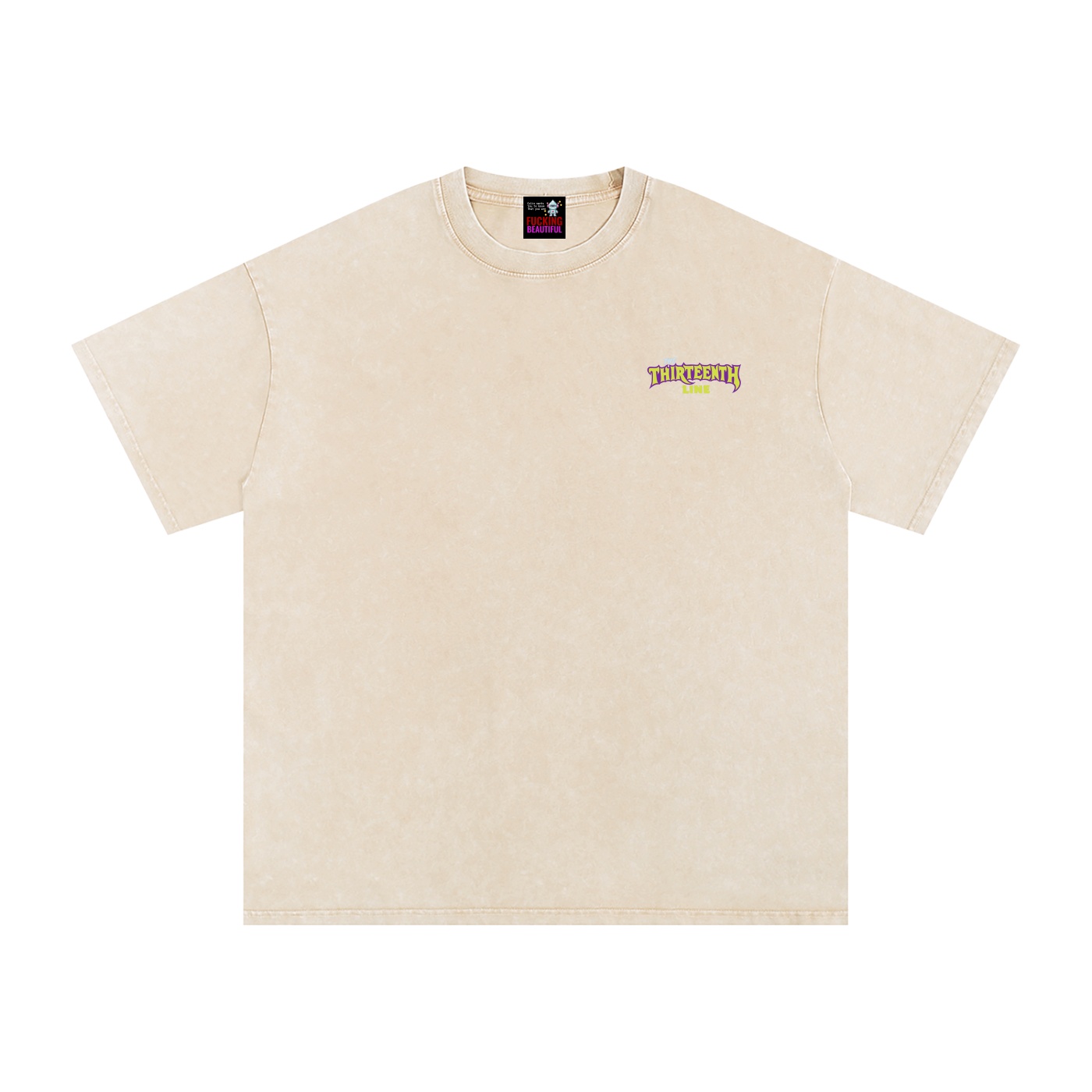 “MONSTER”Snow Washed Oversized Cotton T-Shirt - Image 7