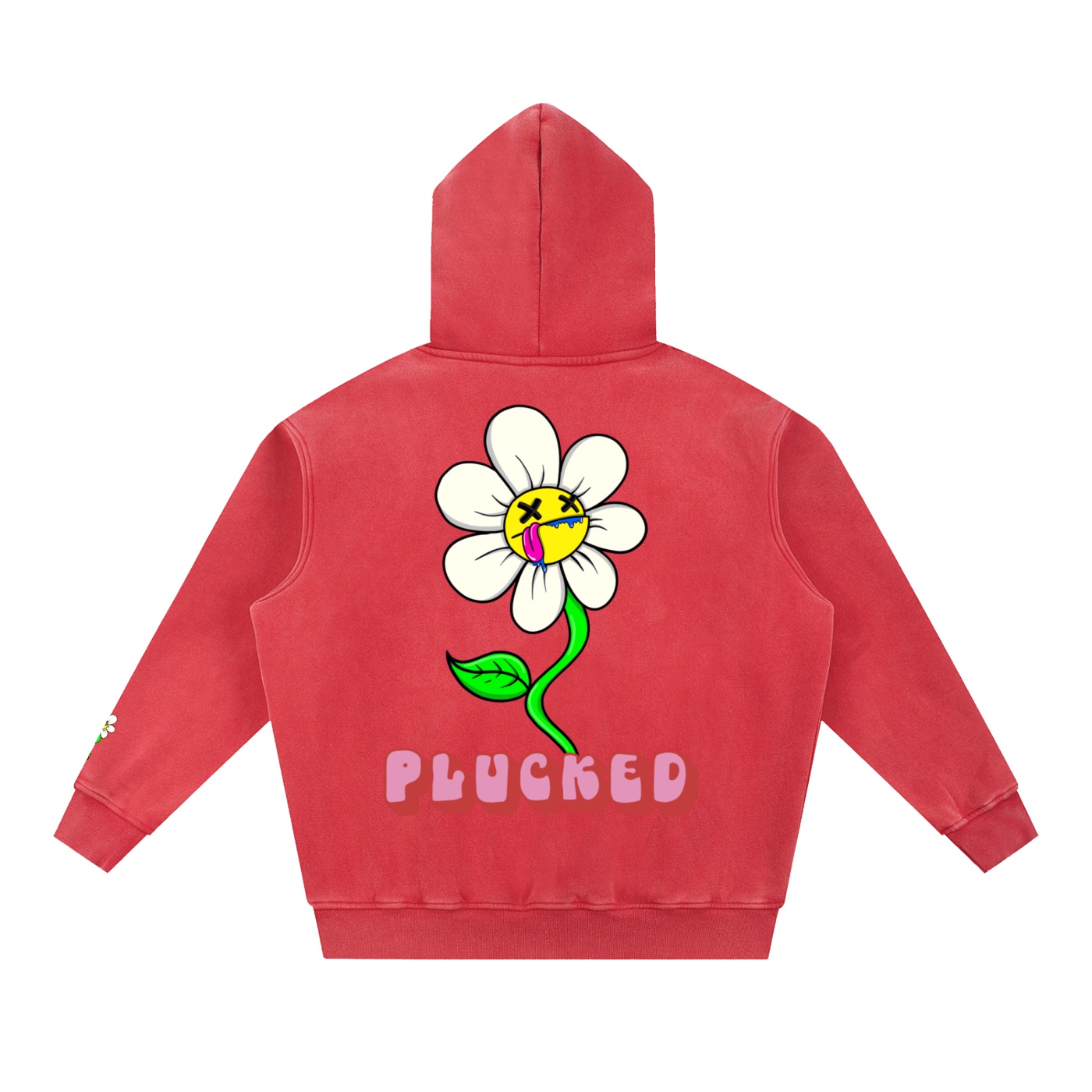 “PLUCKED” Snow Wash Fleece Oversize Hoodie - Image 10