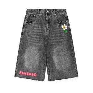 “PLUCKED” Men’s Vintage Wide Leg Denim Shorts