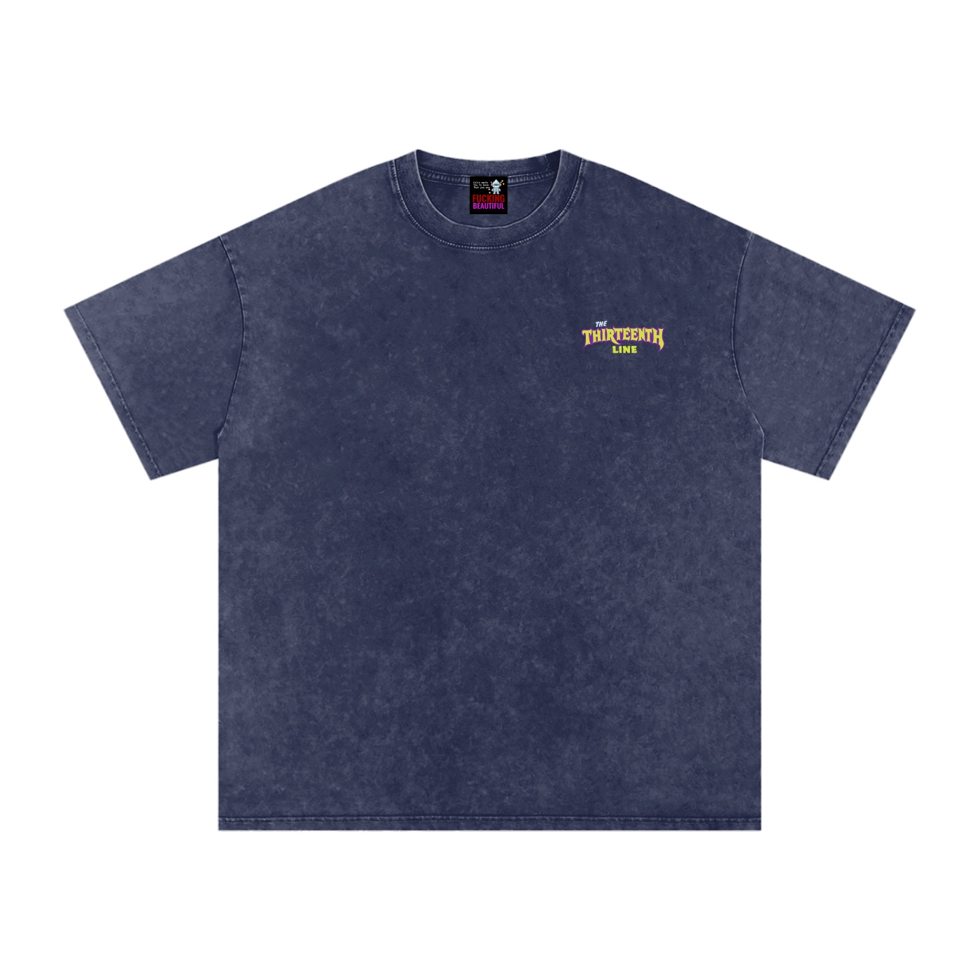 “MONSTER”Snow Washed Oversized Cotton T-Shirt - Image 25