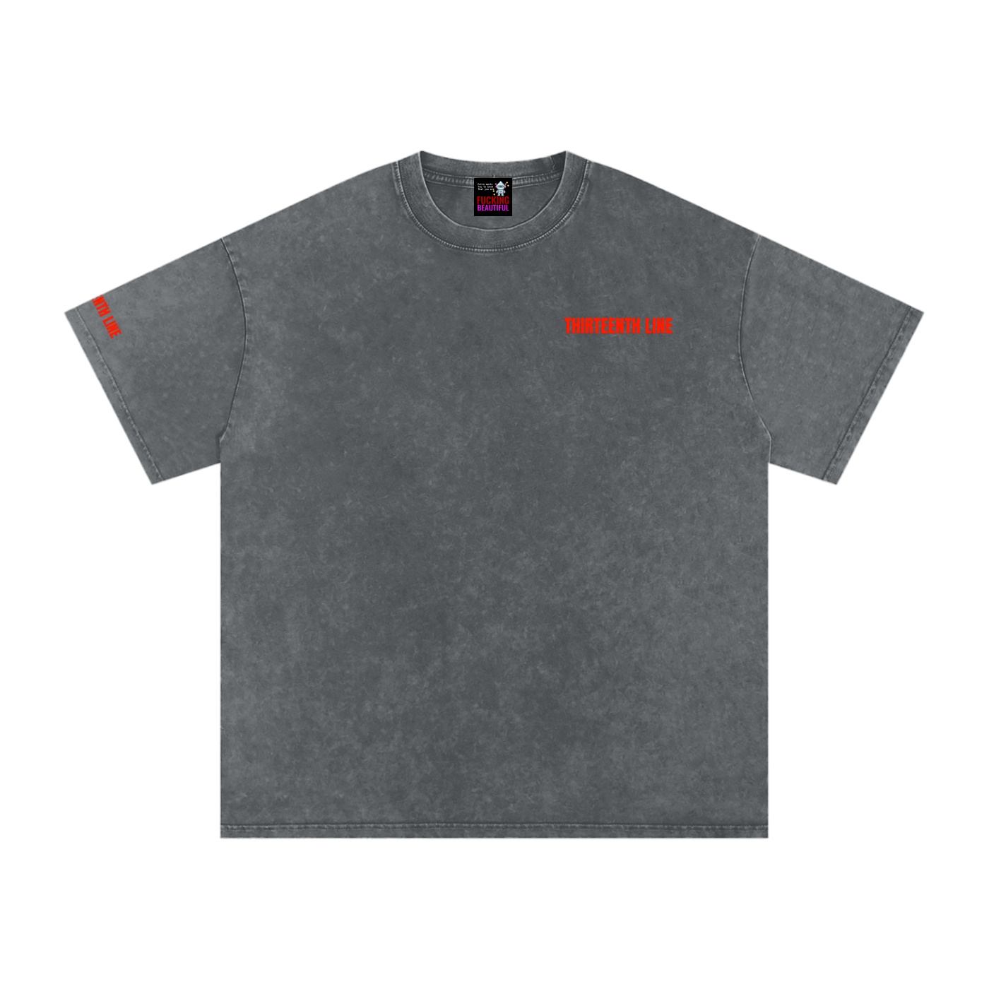 “NEON”Snow Washed Oversized Cotton T-Shirt - Image 11