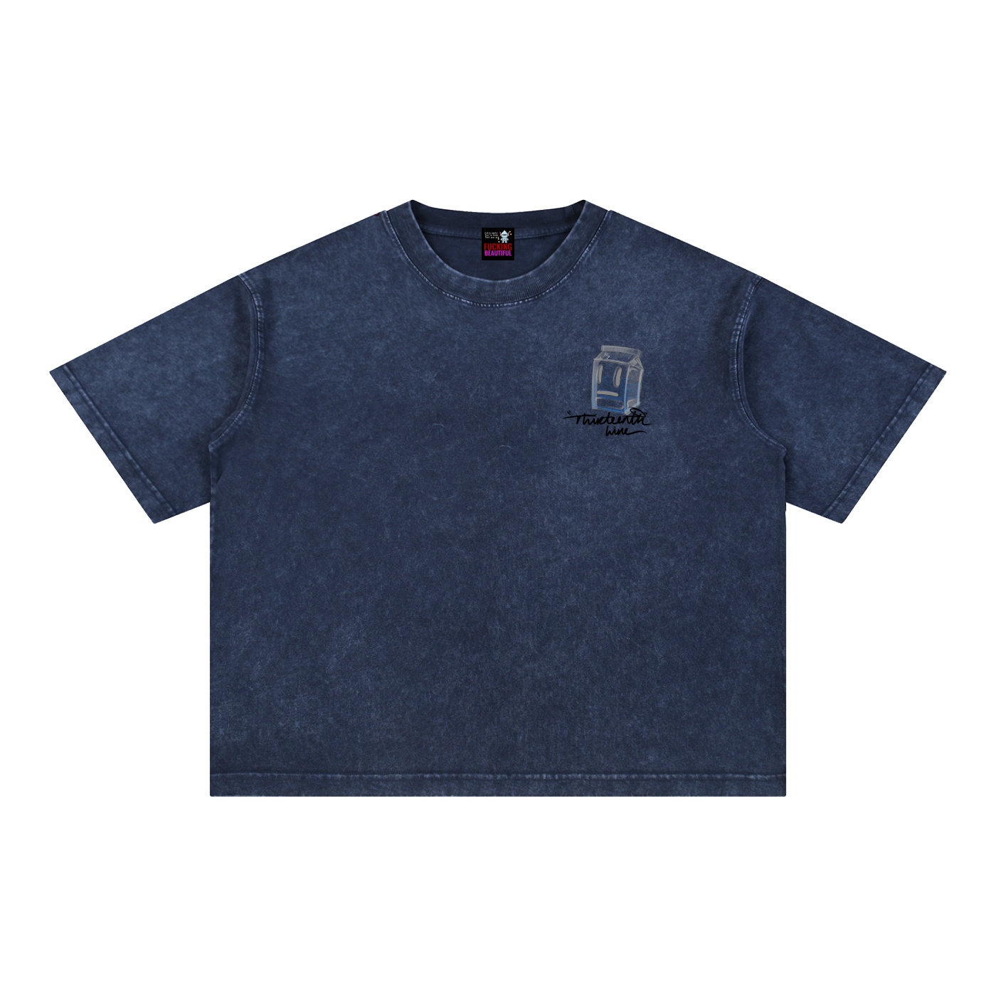 “MISSING” Mineral Wash Boxy Cotton T-Shirt - Image 15
