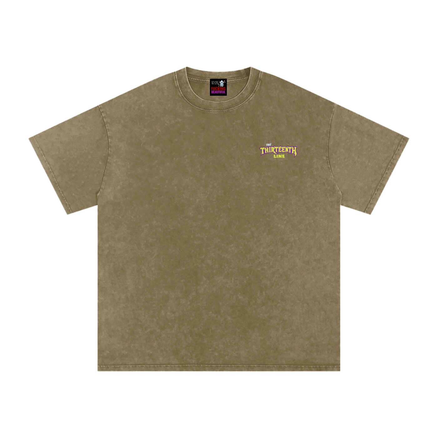 “MONSTER”Snow Washed Oversized Cotton T-Shirt - Image 29