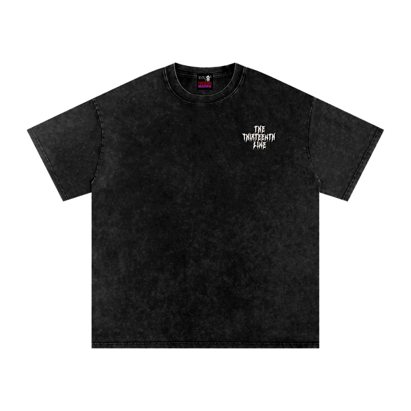 “SCARAB”Snow Washed Oversized Cotton T-Shirt