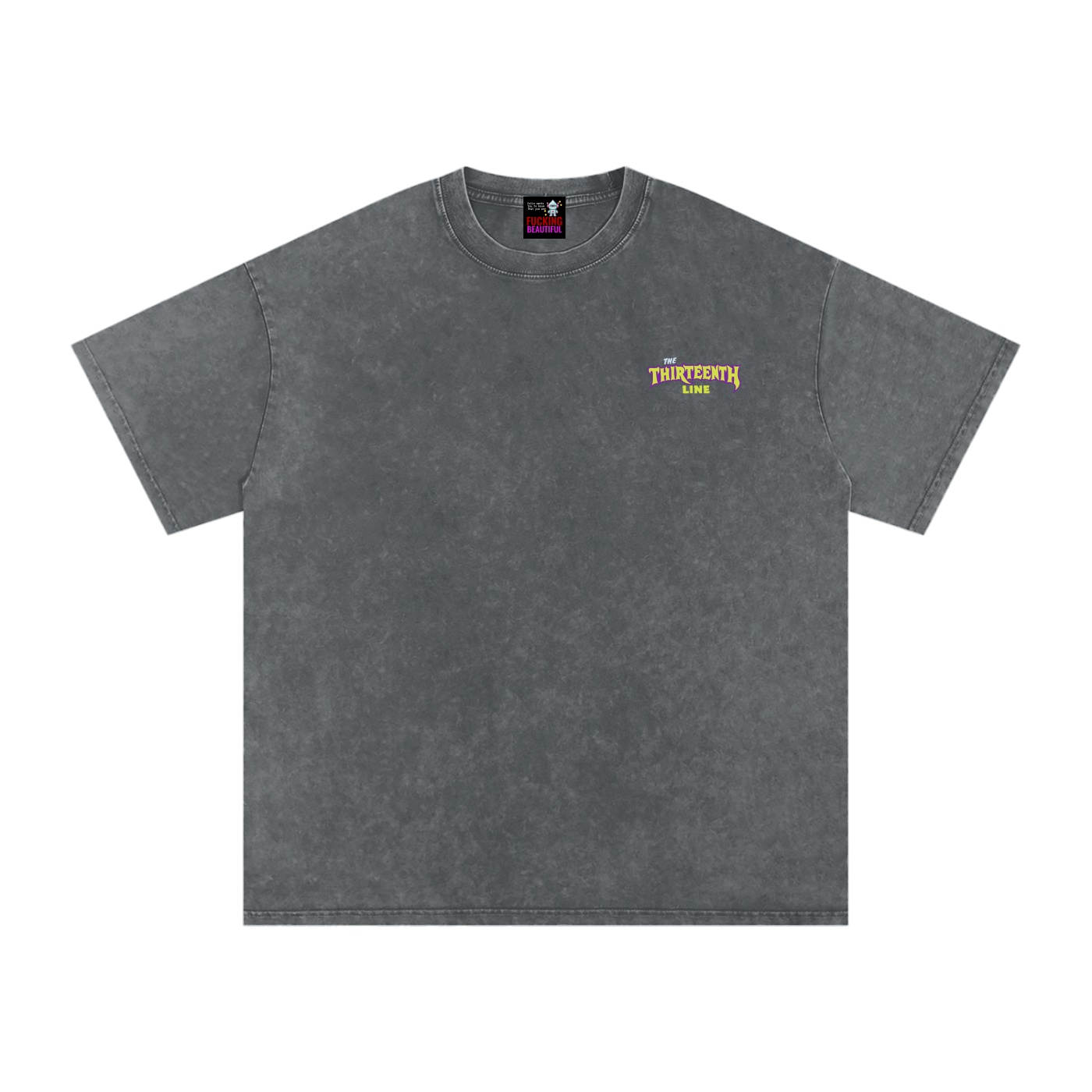 “MONSTER”Snow Washed Oversized Cotton T-Shirt - Image 27