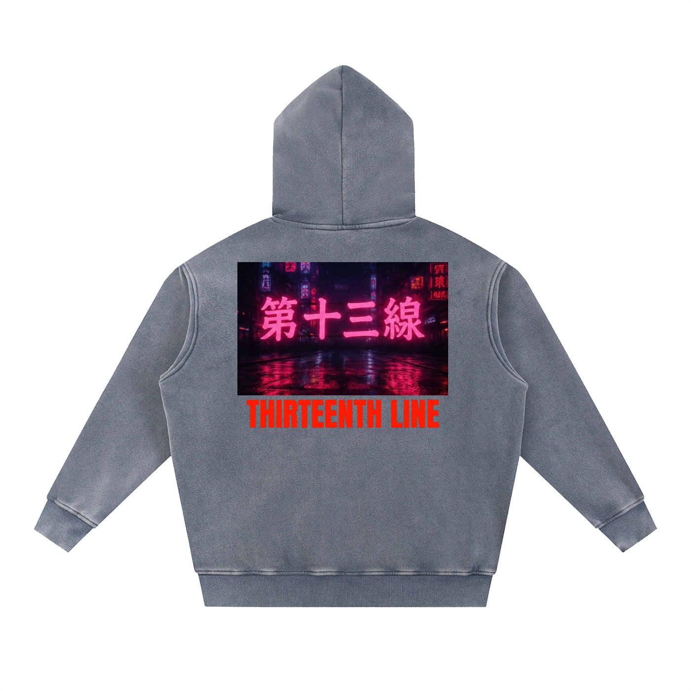 “NEON SIMON” Snow Wash Fleece Oversize Hoodie - Image 10