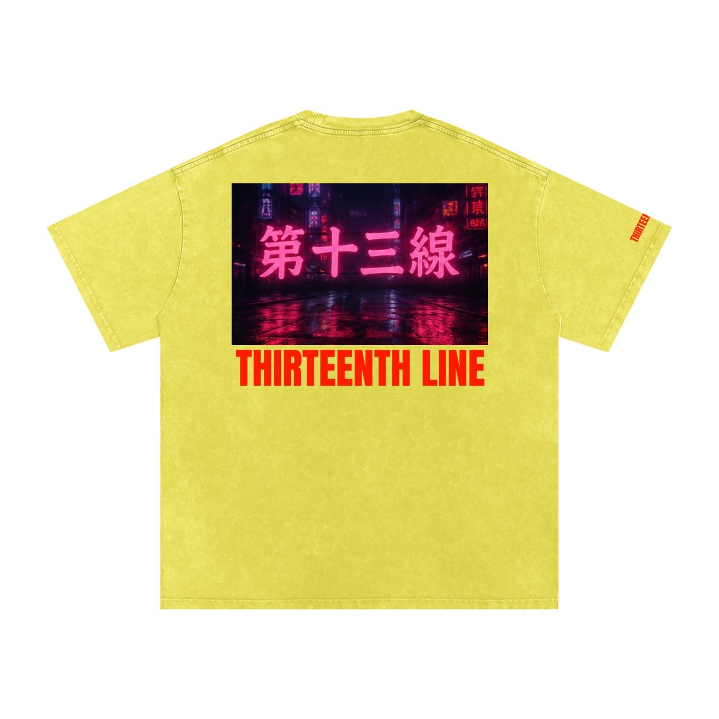 “NEON”Snow Washed Oversized Cotton T-Shirt - Image 44
