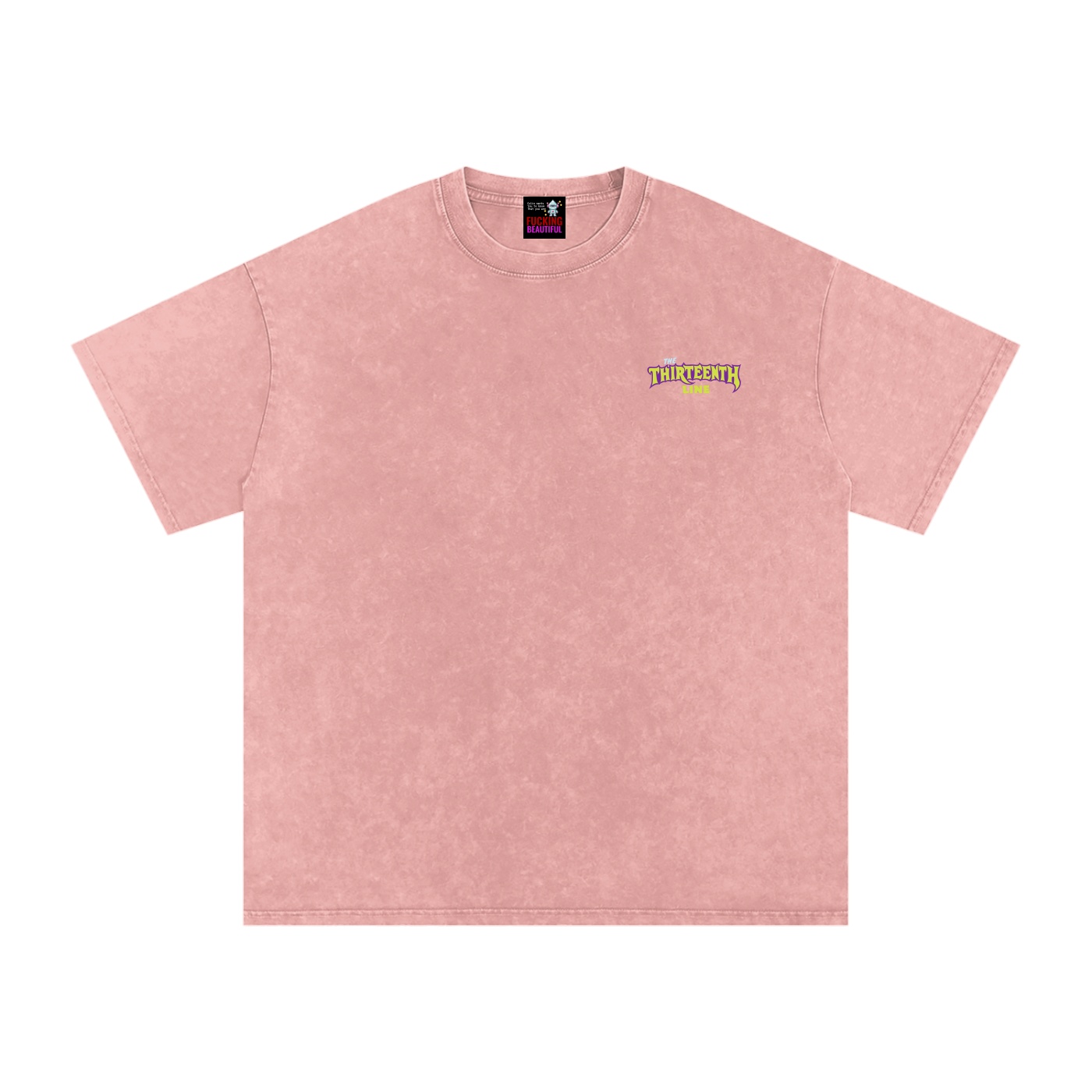 “MONSTER”Snow Washed Oversized Cotton T-Shirt - Image 47