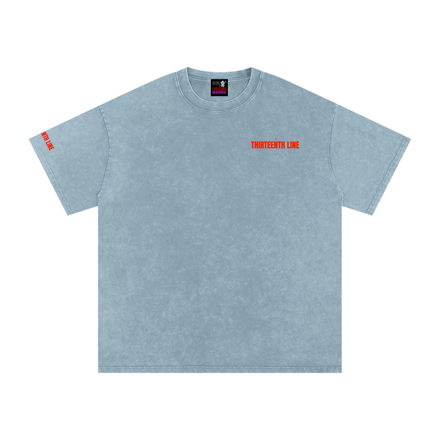 “NEON”Snow Washed Oversized Cotton T-Shirt - Image 39