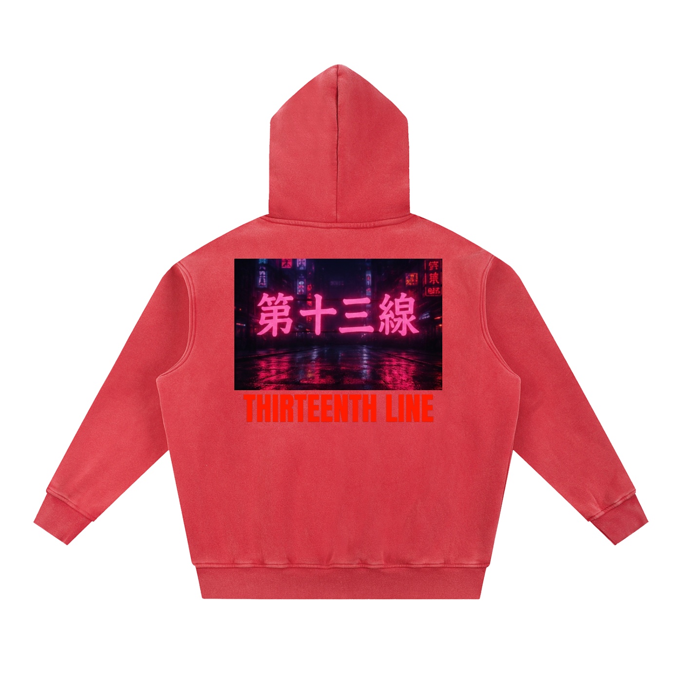 “NEON SIMON” Snow Wash Fleece Oversize Hoodie - Image 12