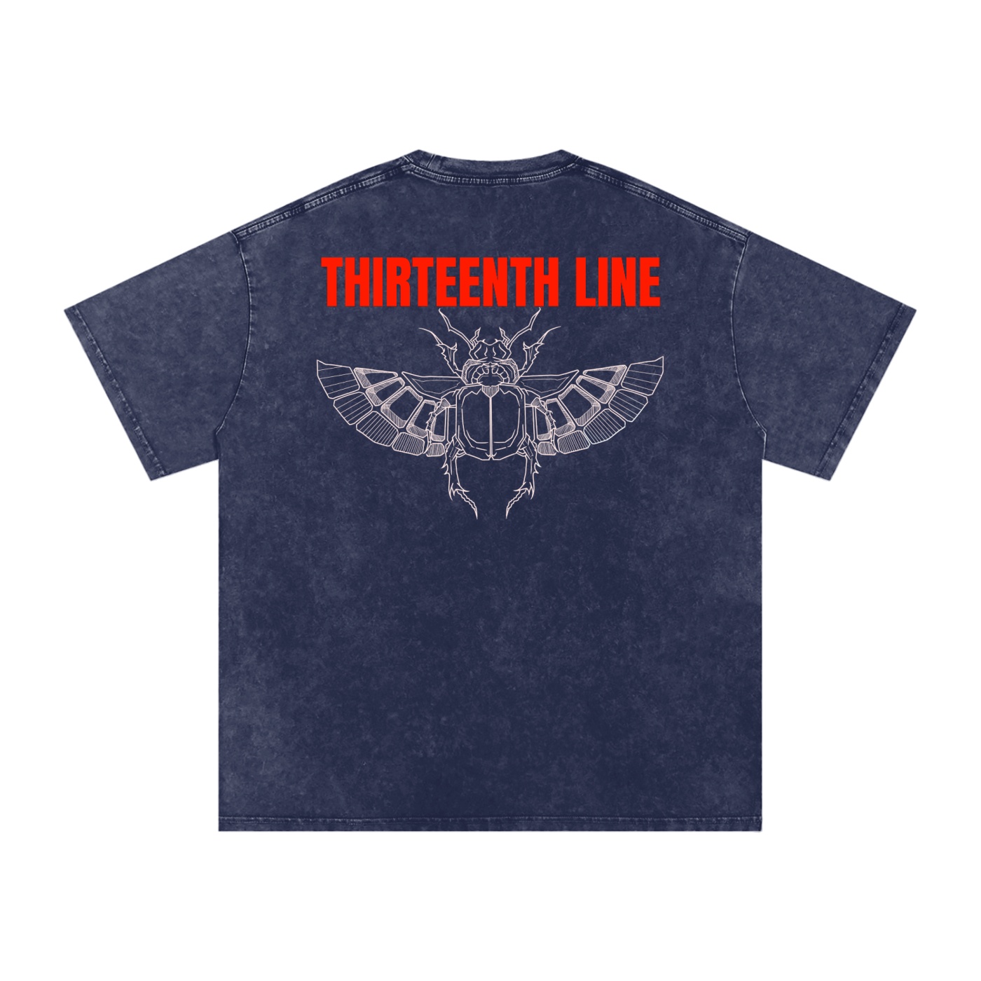 “SCARAB”Snow Washed Oversized Cotton T-Shirt - Image 12