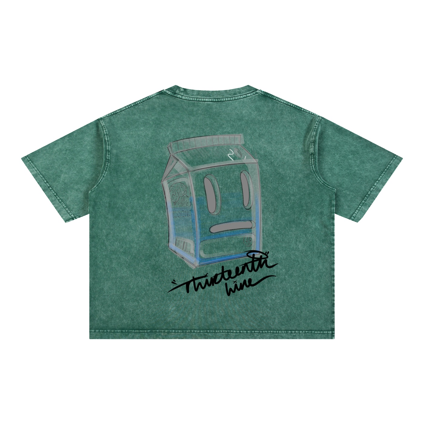 “MISSING” Mineral Wash Boxy Cotton T-Shirt - Image 12