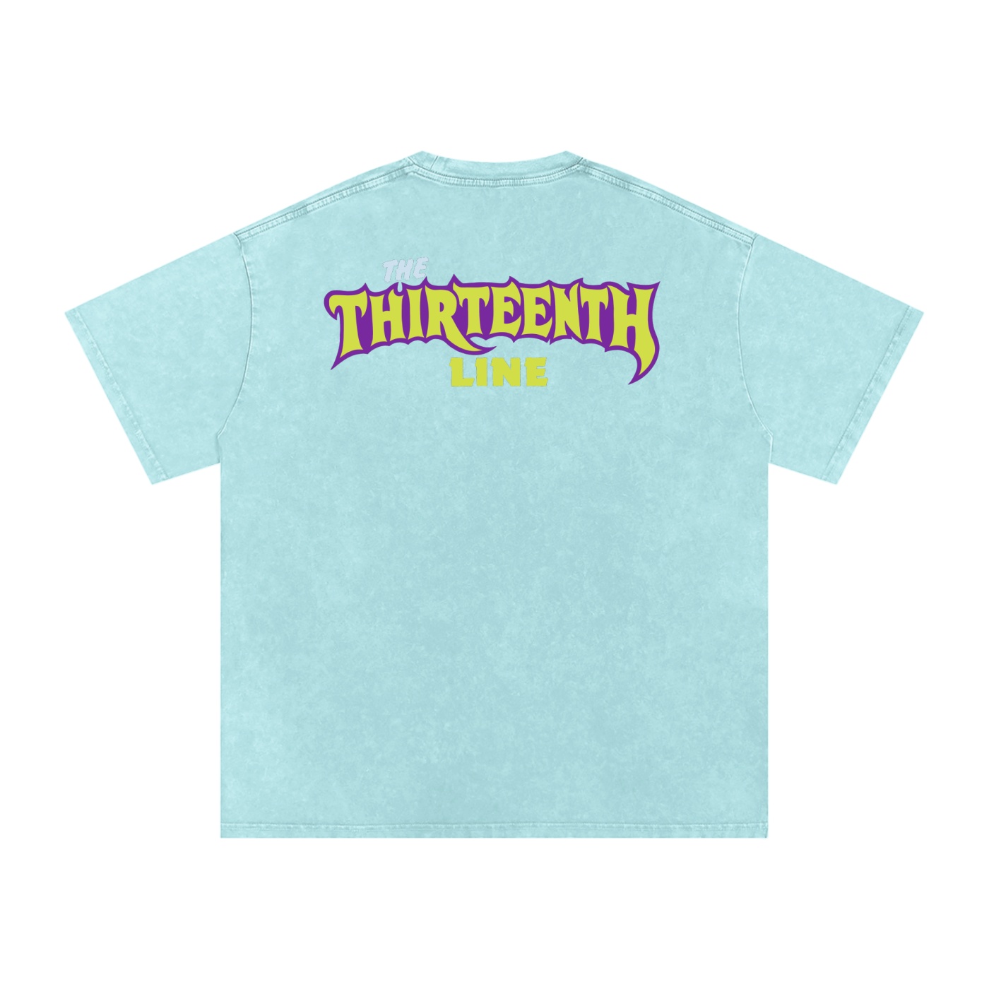 “MONSTER”Snow Washed Oversized Cotton T-Shirt