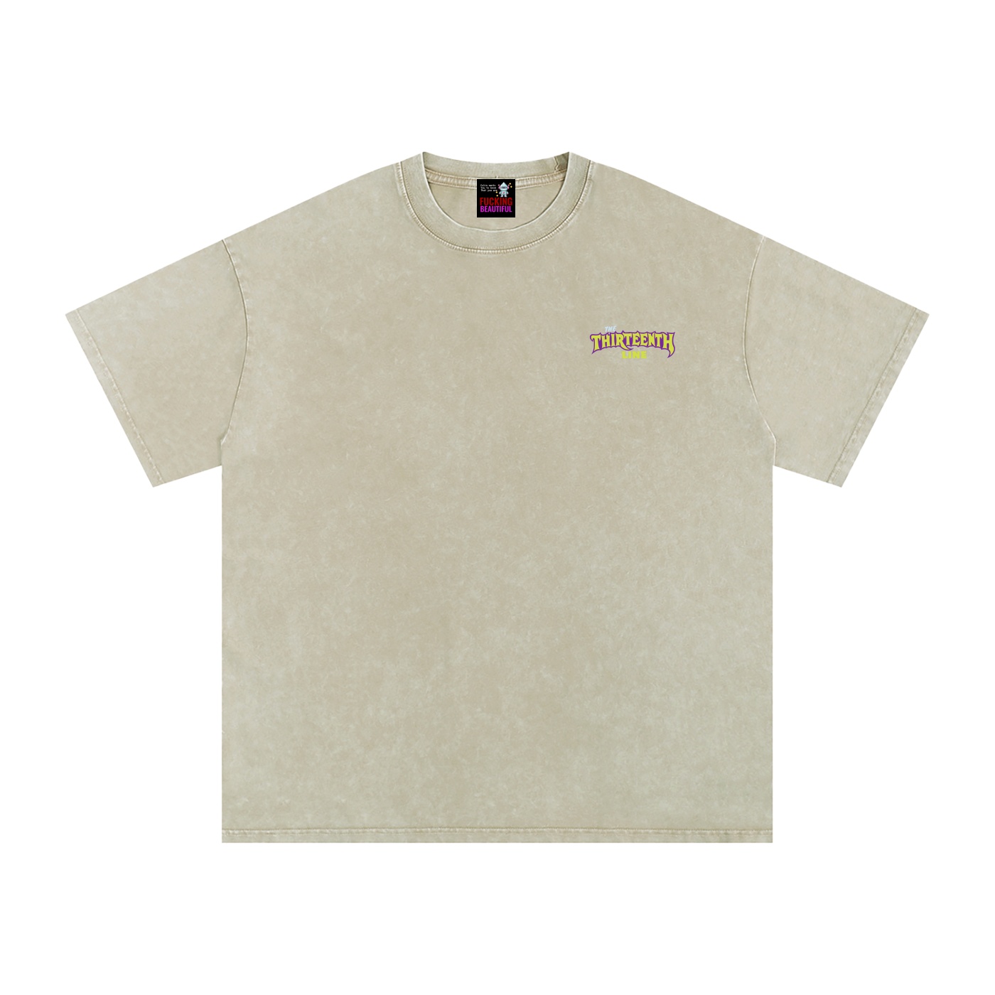 “MONSTER”Snow Washed Oversized Cotton T-Shirt - Image 23