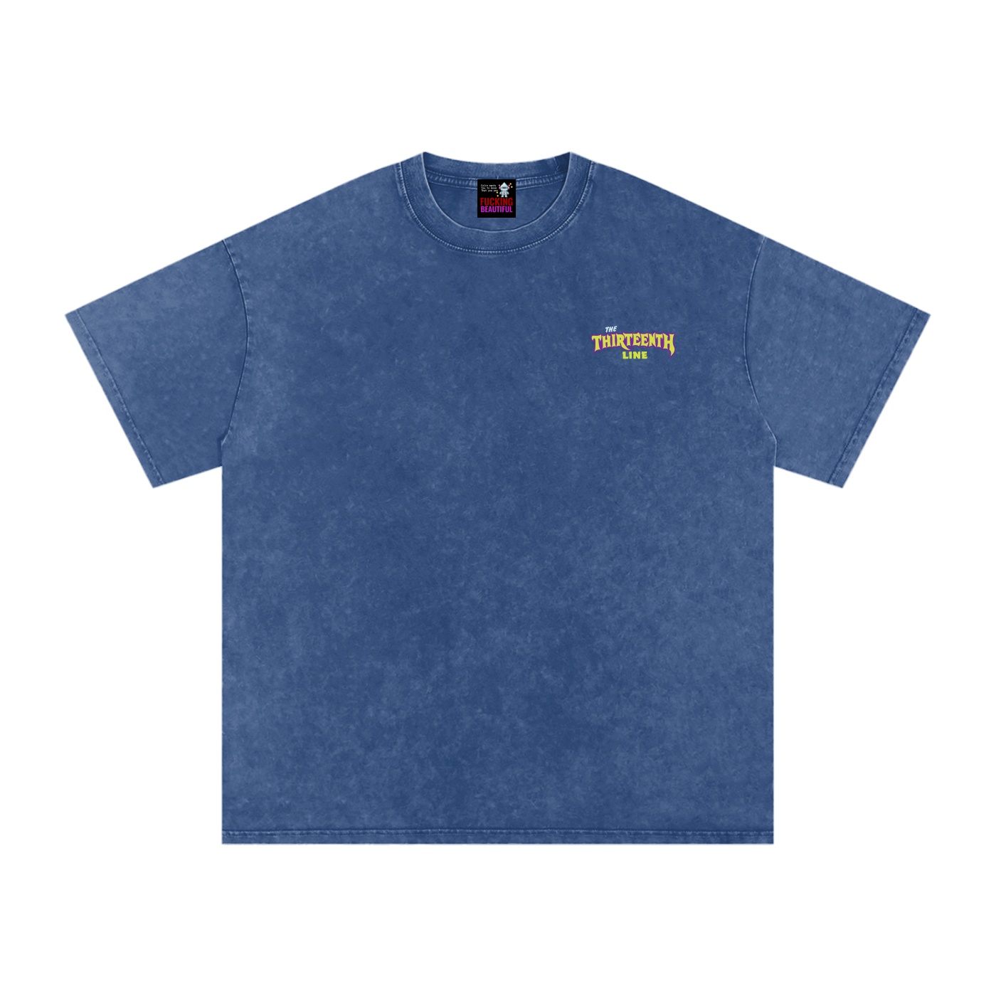 “MONSTER”Snow Washed Oversized Cotton T-Shirt - Image 35