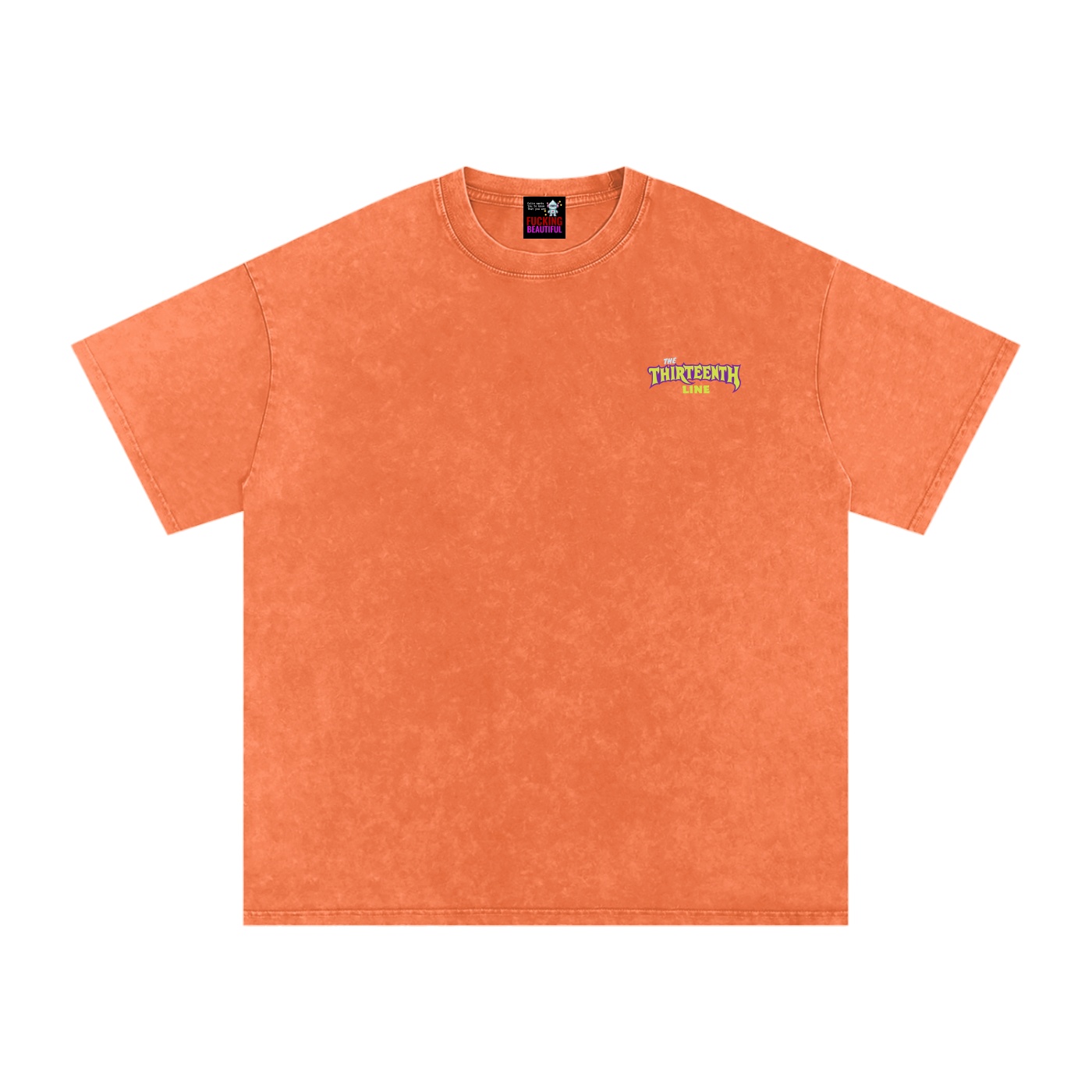 “MONSTER”Snow Washed Oversized Cotton T-Shirt - Image 13