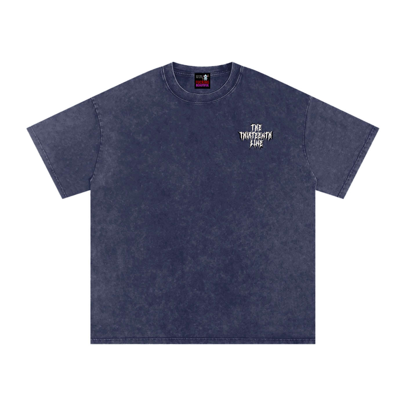 “SCARAB”Snow Washed Oversized Cotton T-Shirt - Image 11