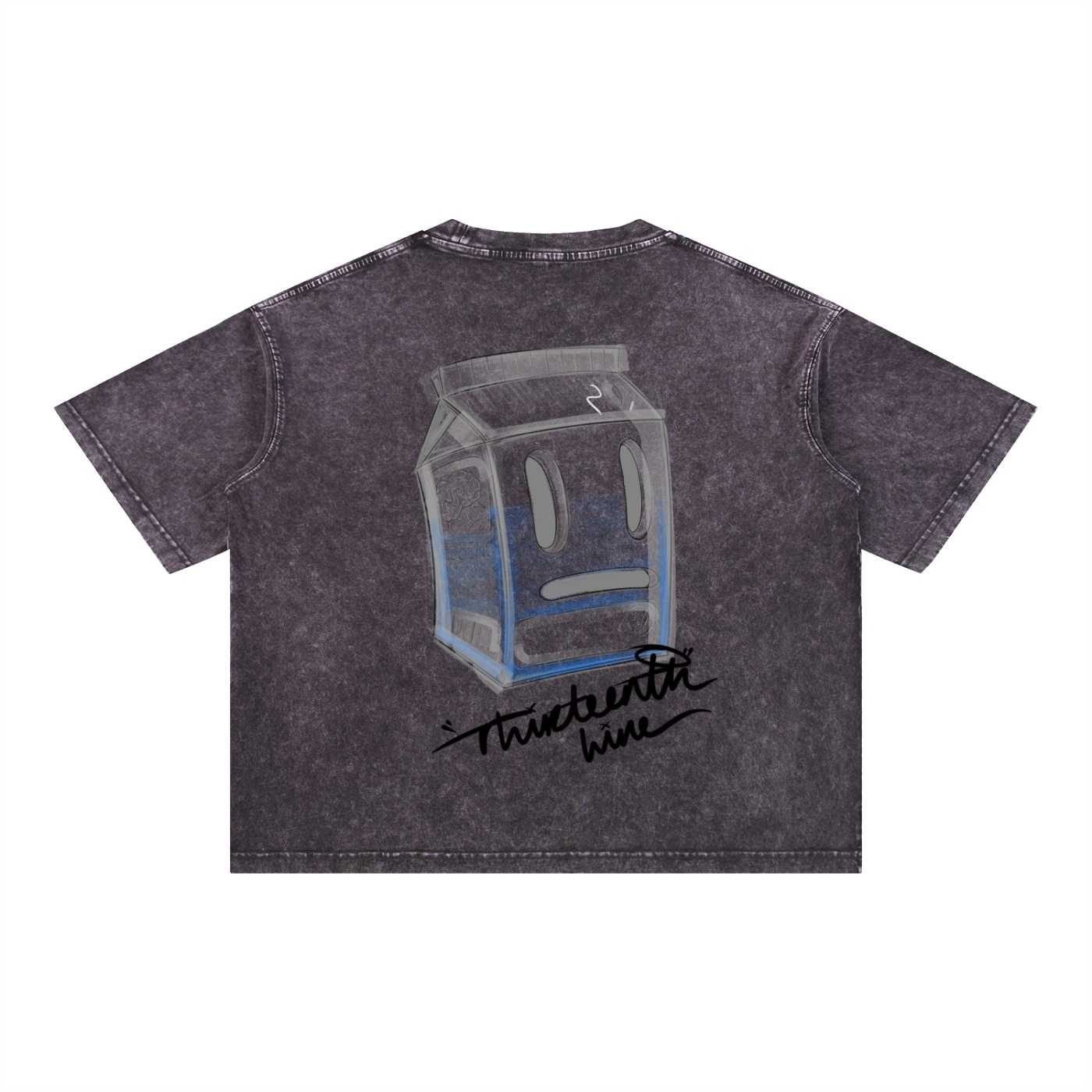 “MISSING” Mineral Wash Boxy Cotton T-Shirt - Image 14