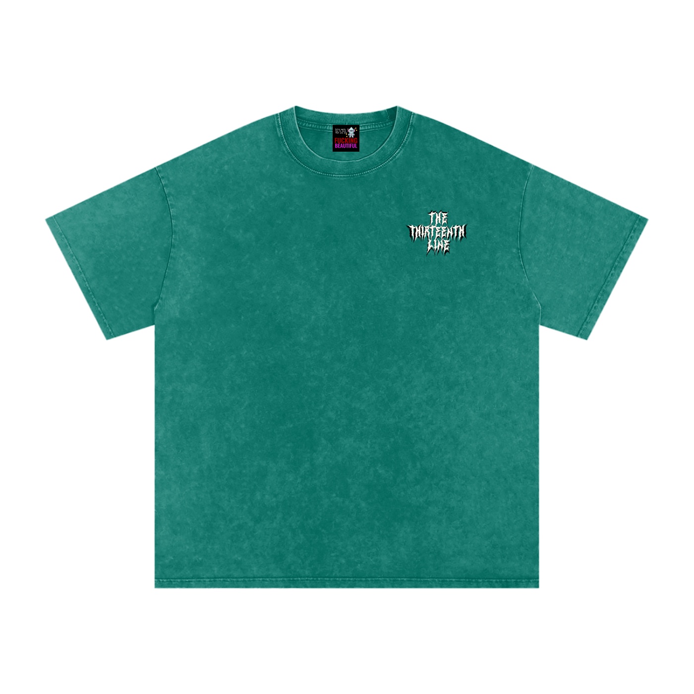 “SCARAB”Snow Washed Oversized Cotton T-Shirt - Image 7