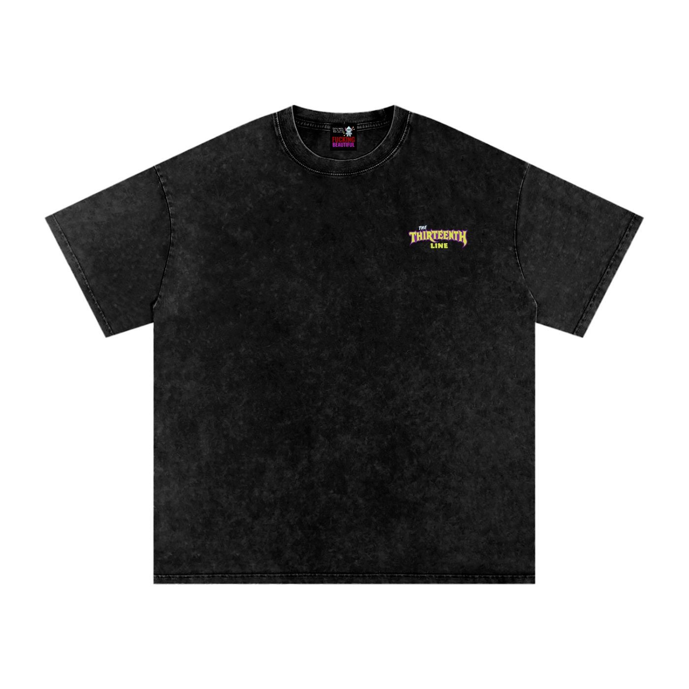 “MONSTER”Snow Washed Oversized Cotton T-Shirt - Image 4