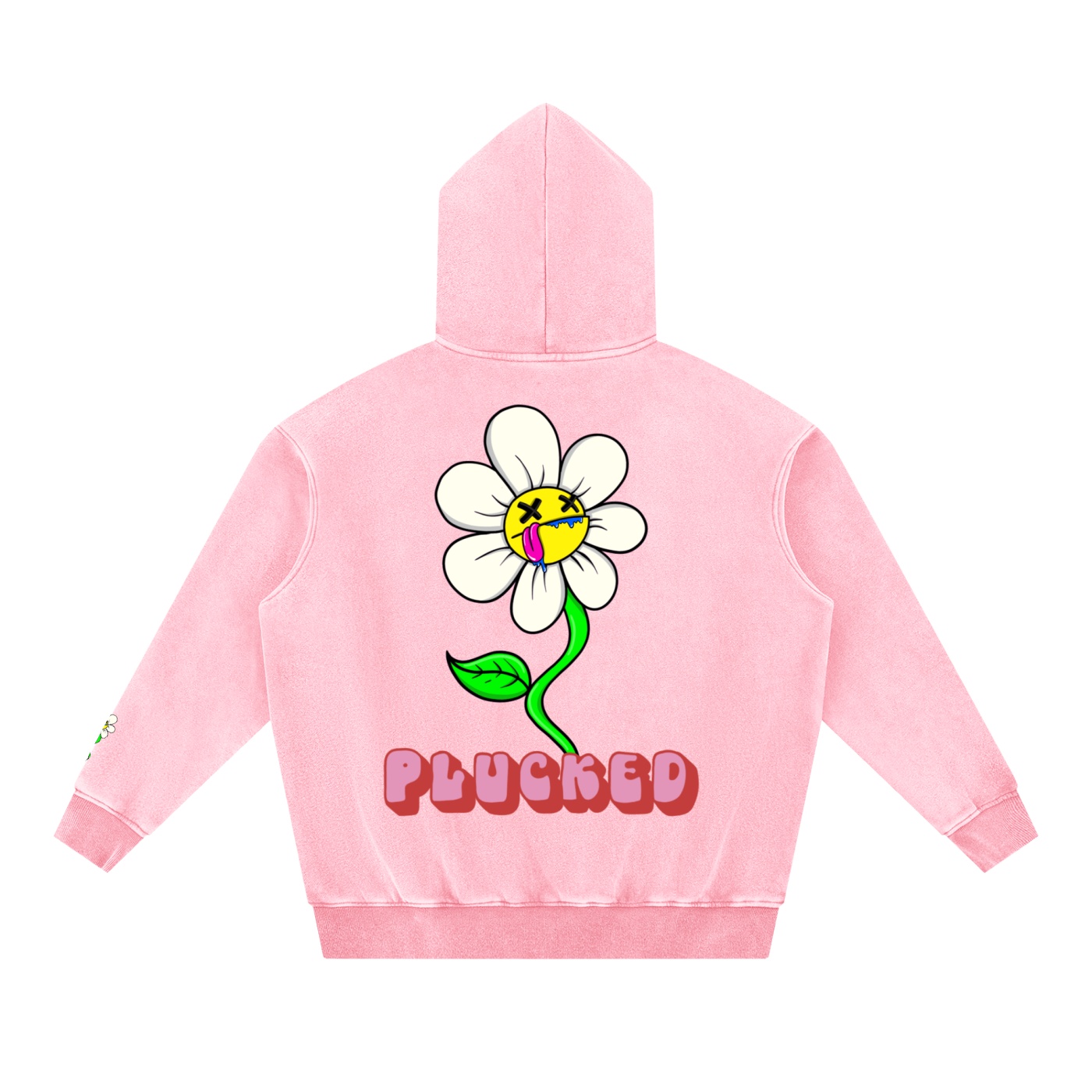 “PLUCKED” Snow Wash Fleece Oversize Hoodie - Image 16