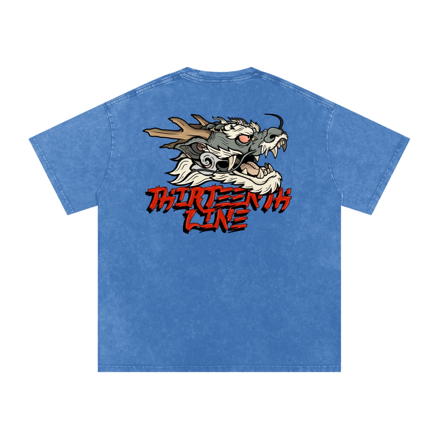 “DRAGON” Snow Washed Oversized Cotton T-Shirt - Image 20