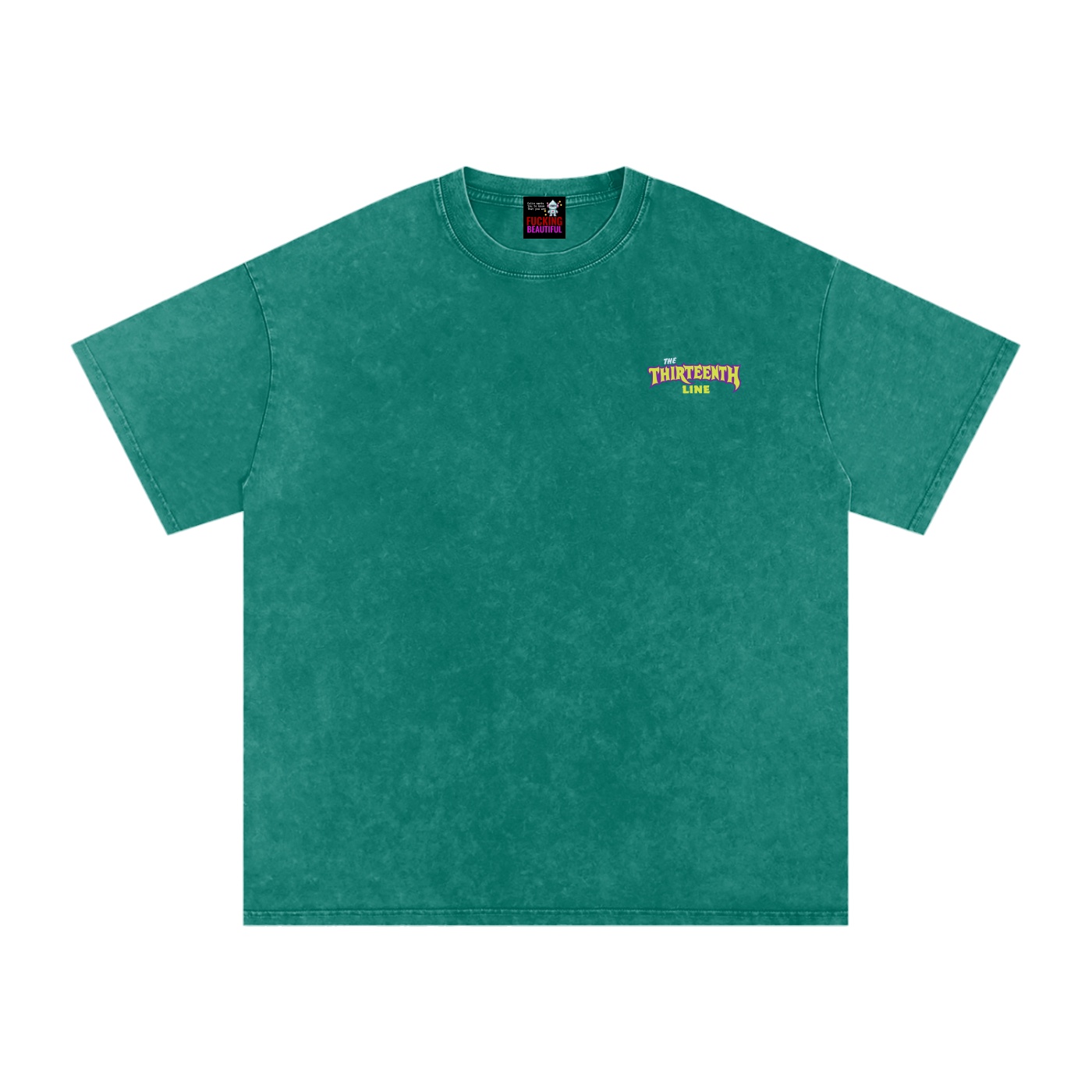 “MONSTER”Snow Washed Oversized Cotton T-Shirt - Image 31
