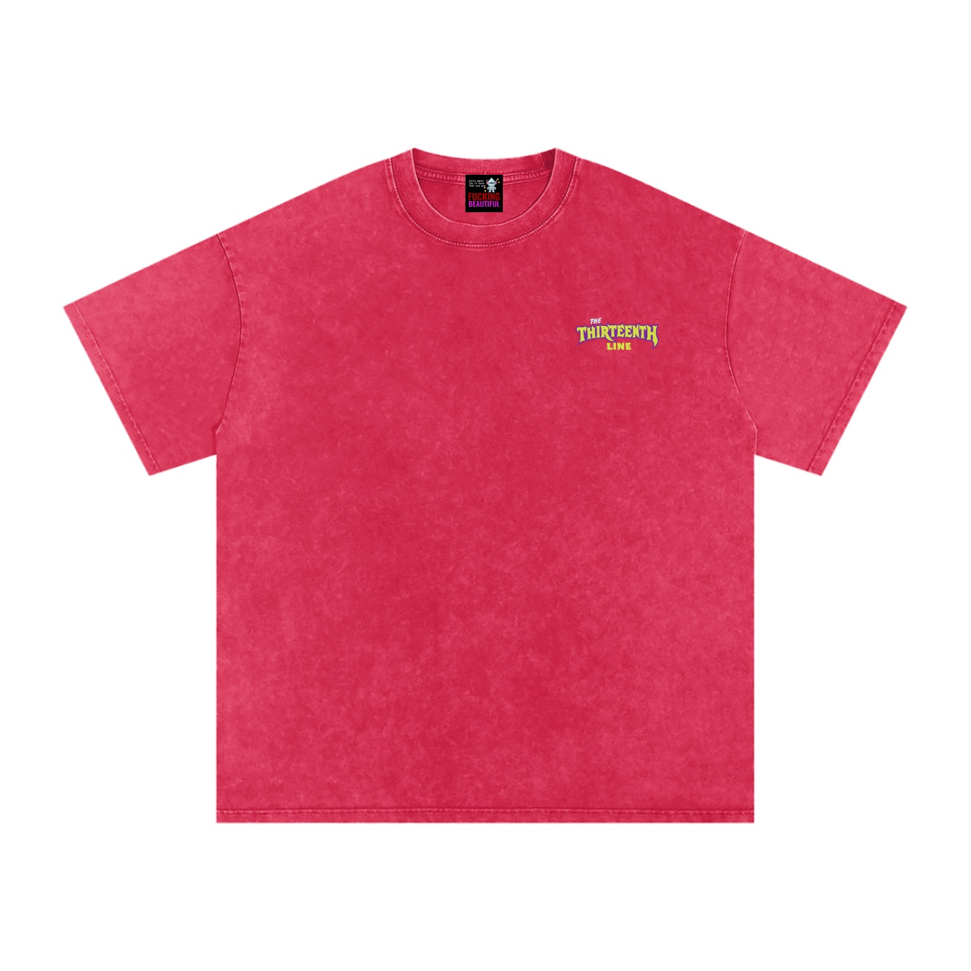 “MONSTER”Snow Washed Oversized Cotton T-Shirt - Image 45