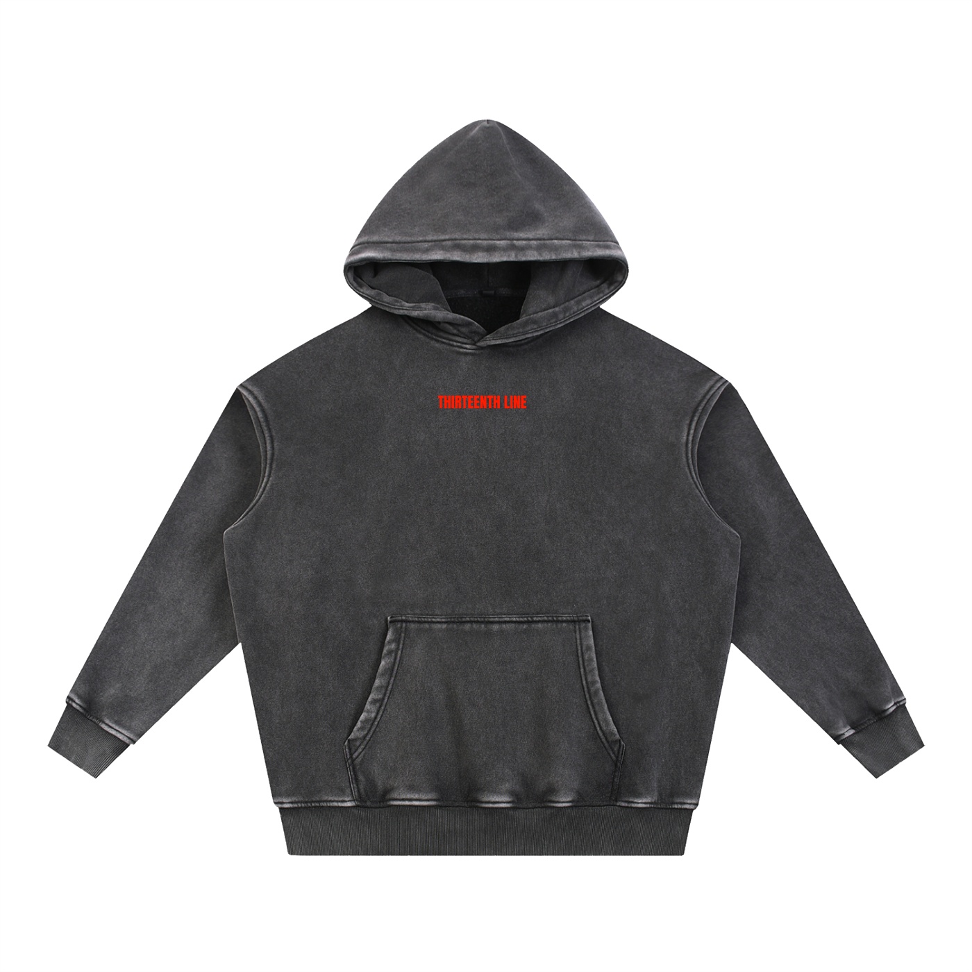 “NEON SIMON” Snow Wash Fleece Oversize Hoodie - Image 4