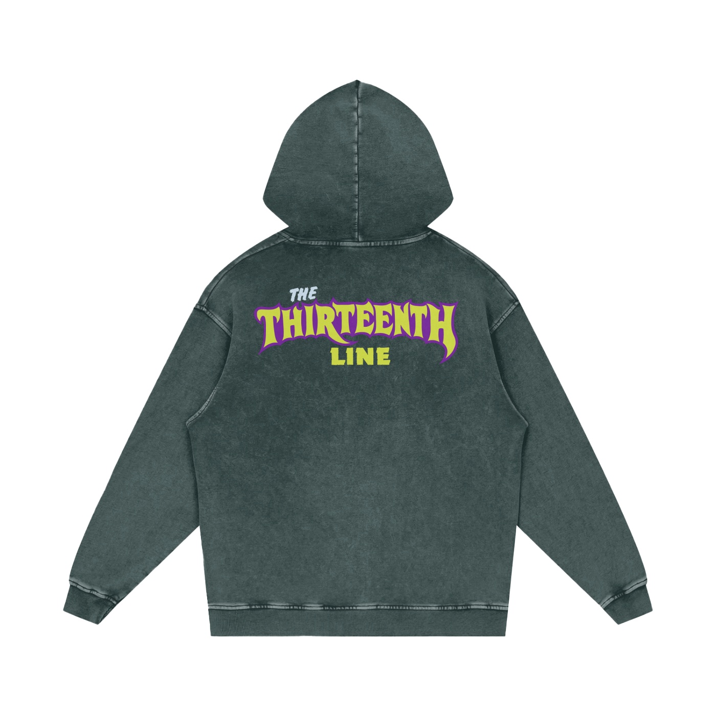 “13 IN MY POCKET” Snow Washed Loose Cotton Hoodie - Image 14