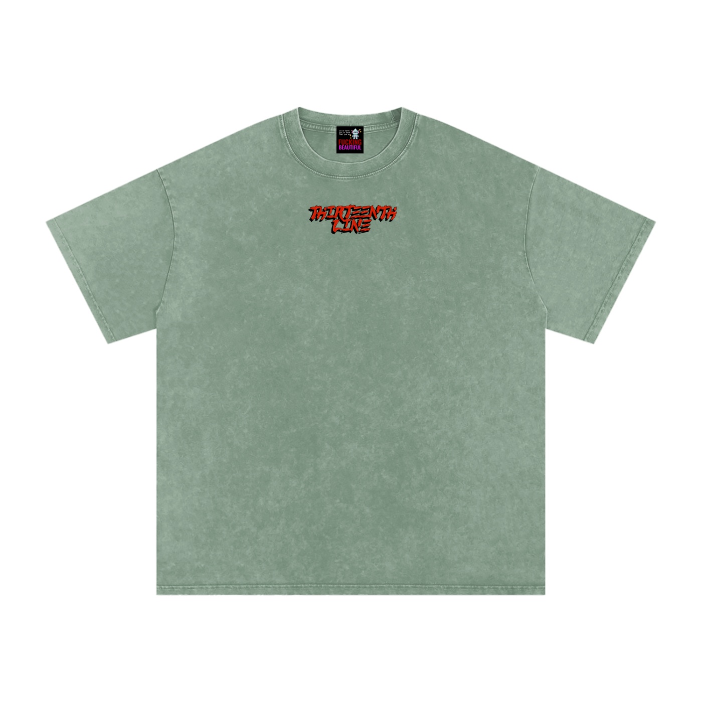“DRAGON” Snow Washed Oversized Cotton T-Shirt - Image 9
