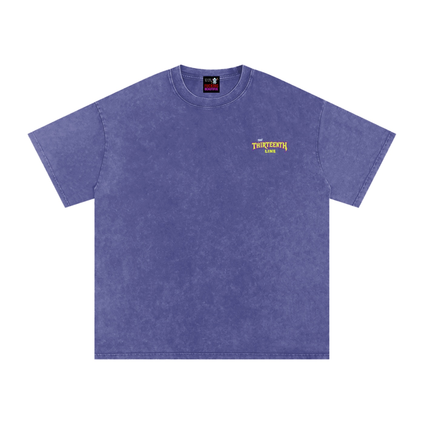 “MONSTER”Snow Washed Oversized Cotton T-Shirt - Image 33
