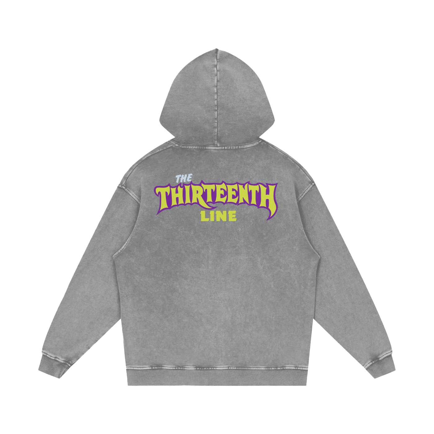 “13 IN MY POCKET” Snow Washed Loose Cotton Hoodie - Image 8