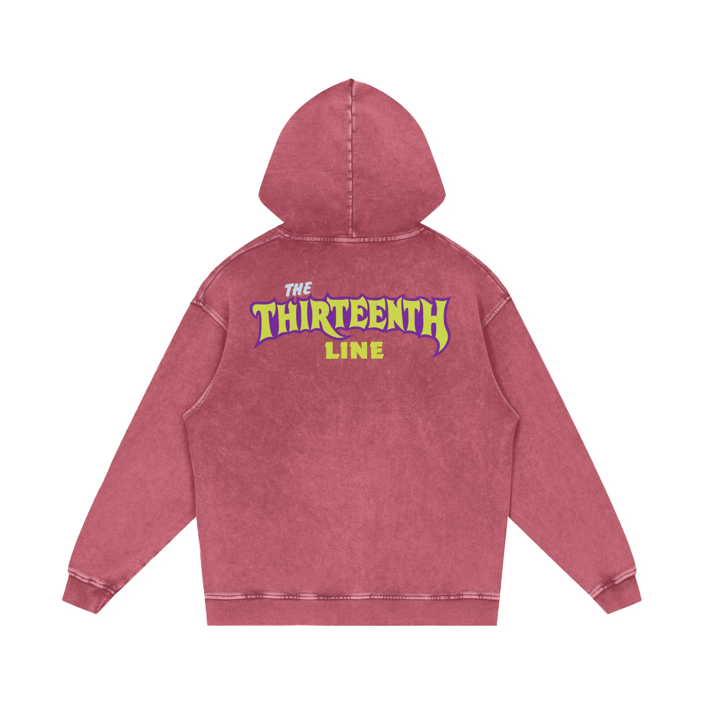 “13 IN MY POCKET” Snow Washed Loose Cotton Hoodie - Image 9