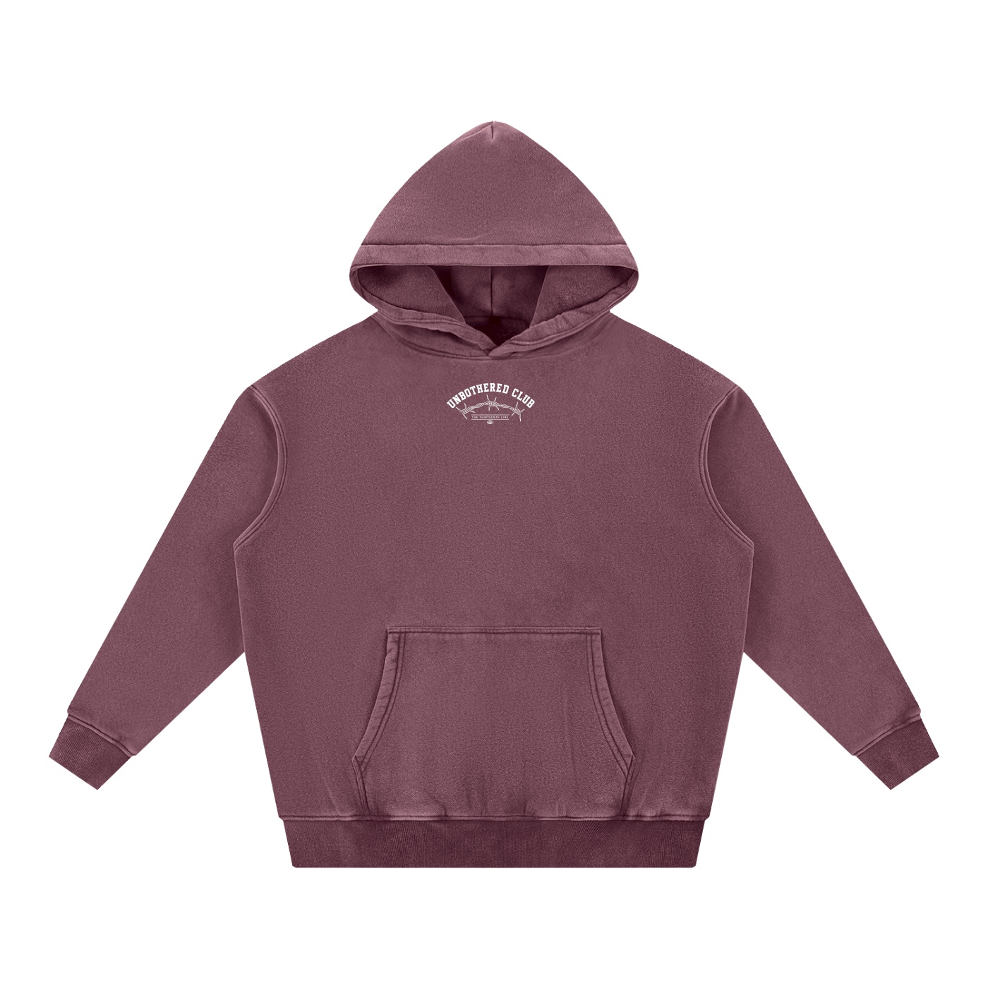 “UNBOTHERED CLUB SKULL”Snow Wash Fleece Oversize Hoodie - Image 15