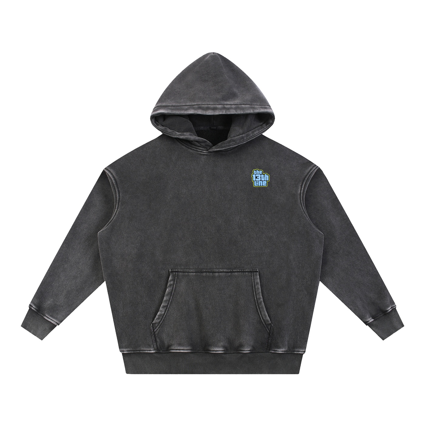 “MONKEY 13”Snow Wash Fleece Oversize Hoodie - Image 8