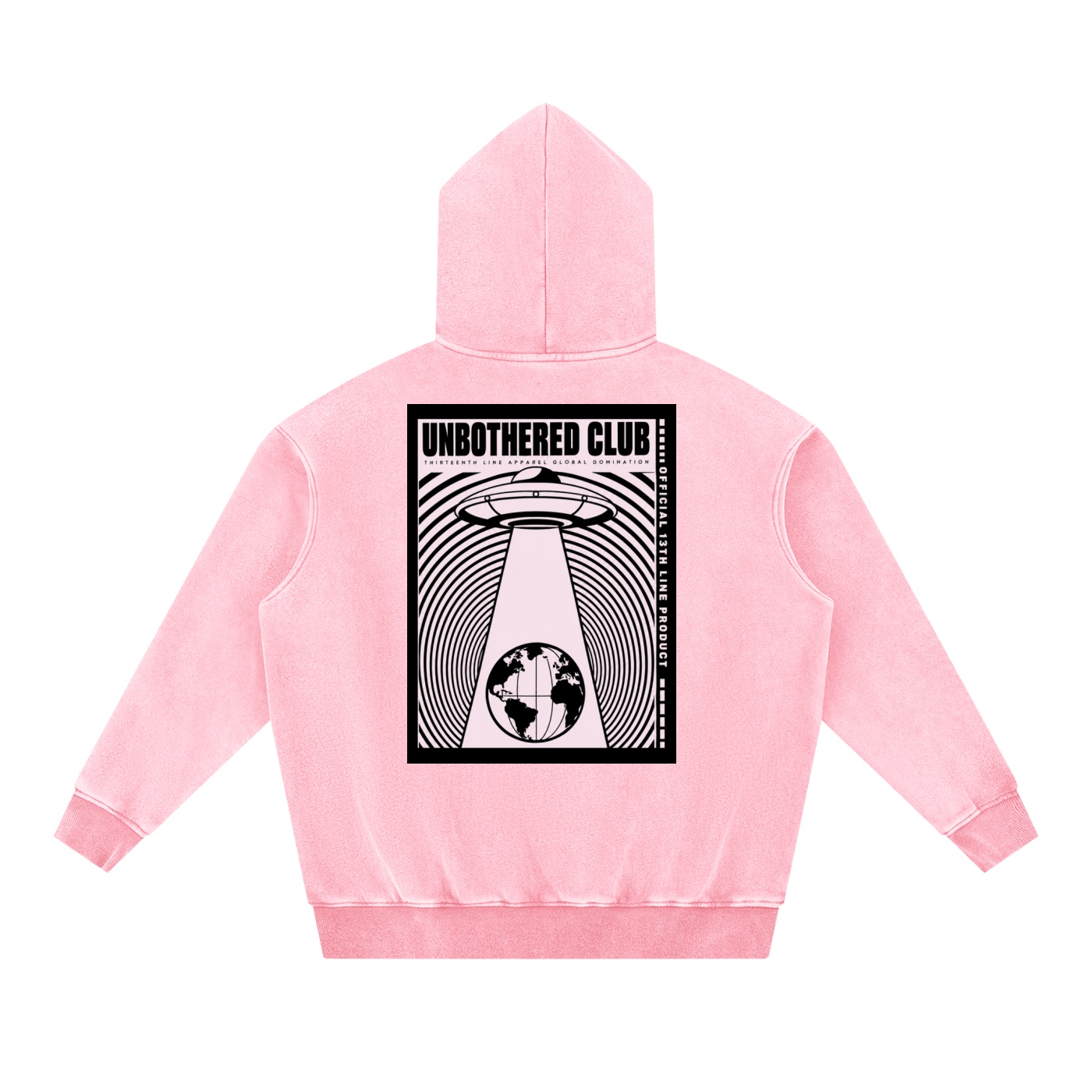 “UFO invasion”Snow Wash Fleece Oversize Hoodie - Image 18