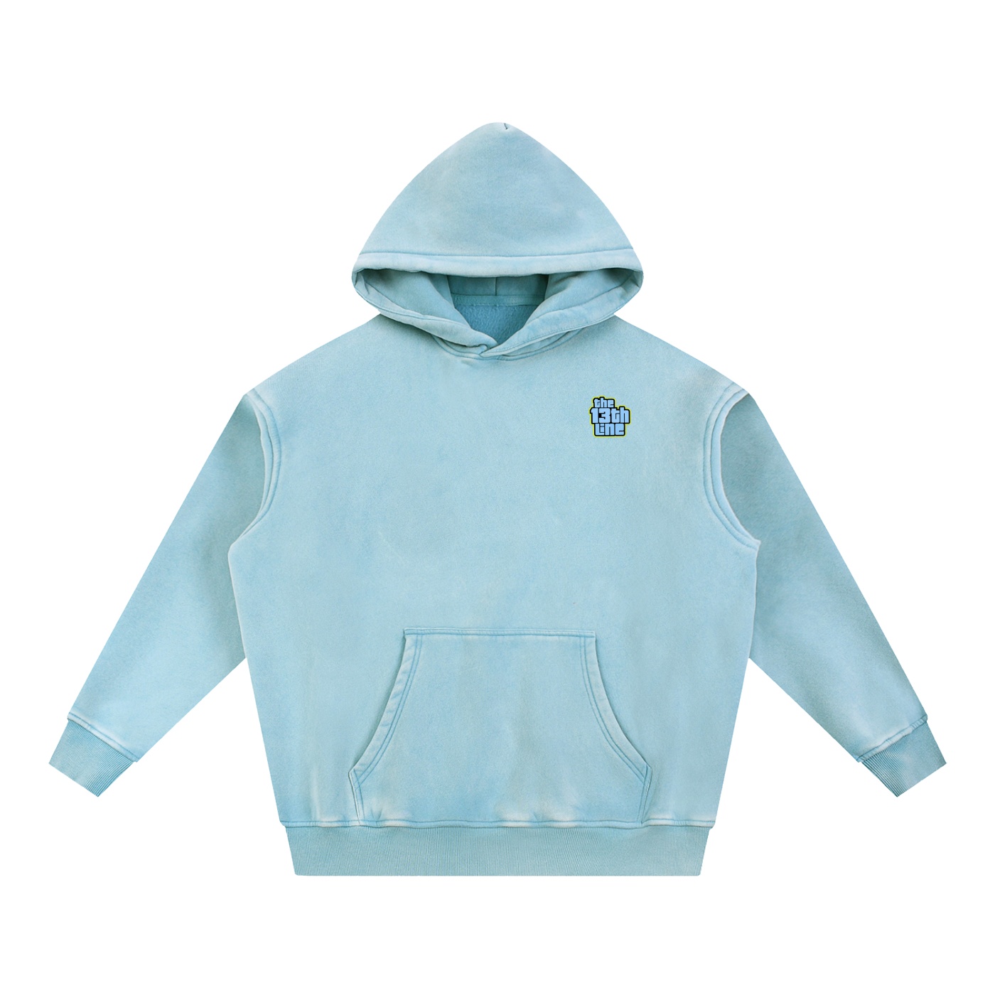 “MONKEY 13”Snow Wash Fleece Oversize Hoodie - Image 2