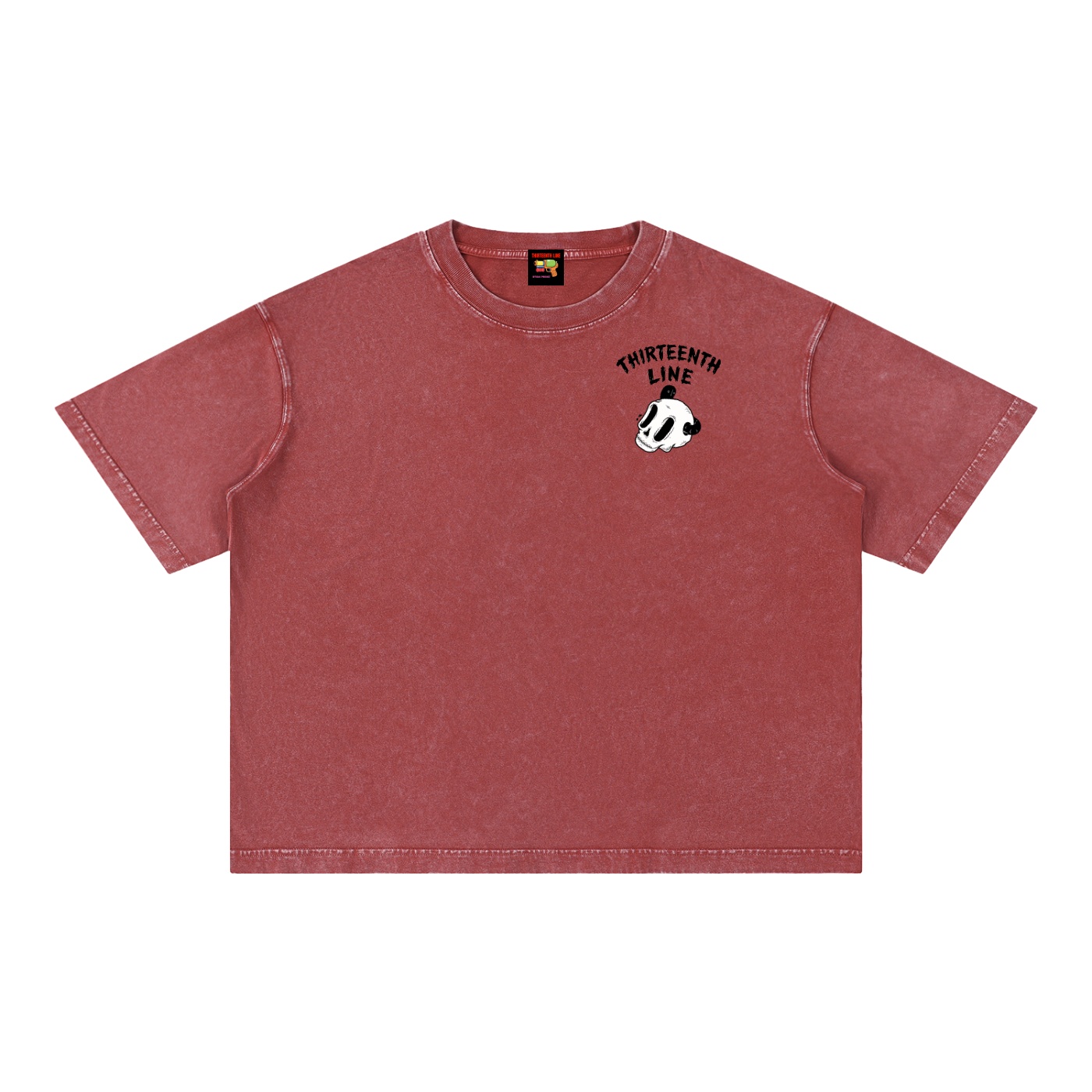 “SKULL WORM” Mineral Wash Boxy Cotton T-Shirt - Image 21