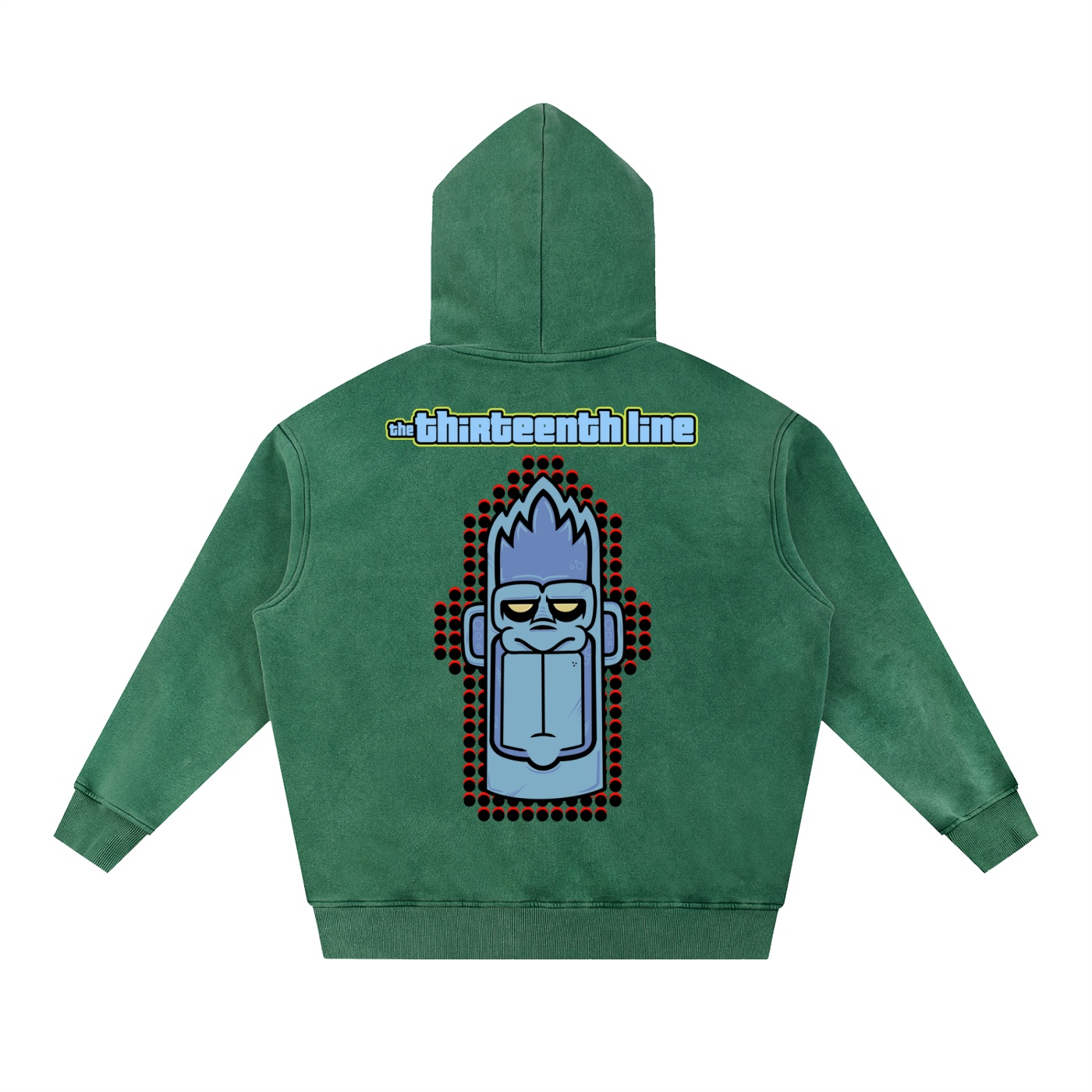 “MONKEY 13”Snow Wash Fleece Oversize Hoodie - Image 14
