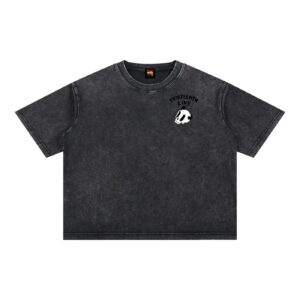 “SKULL WORM” Mineral Wash Boxy Cotton T-Shirt