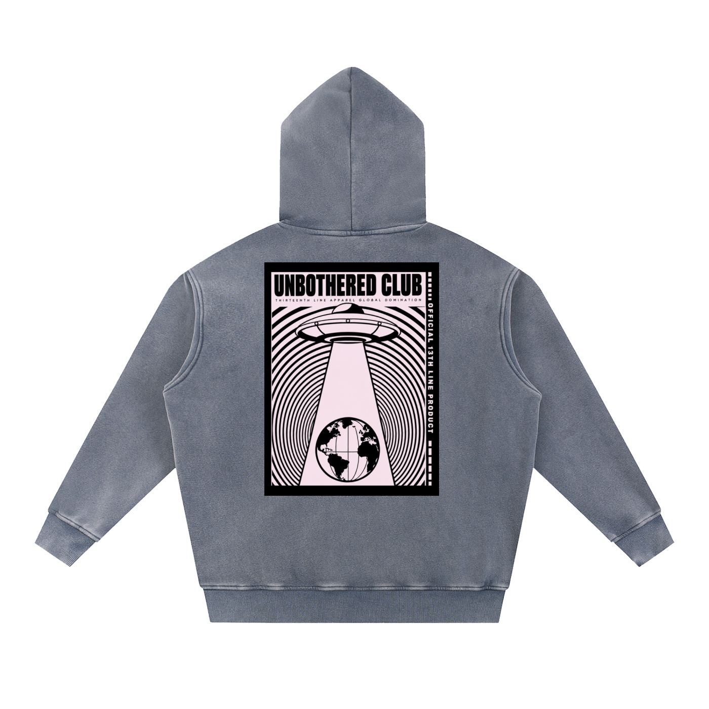 “UFO invasion”Snow Wash Fleece Oversize Hoodie - Image 10