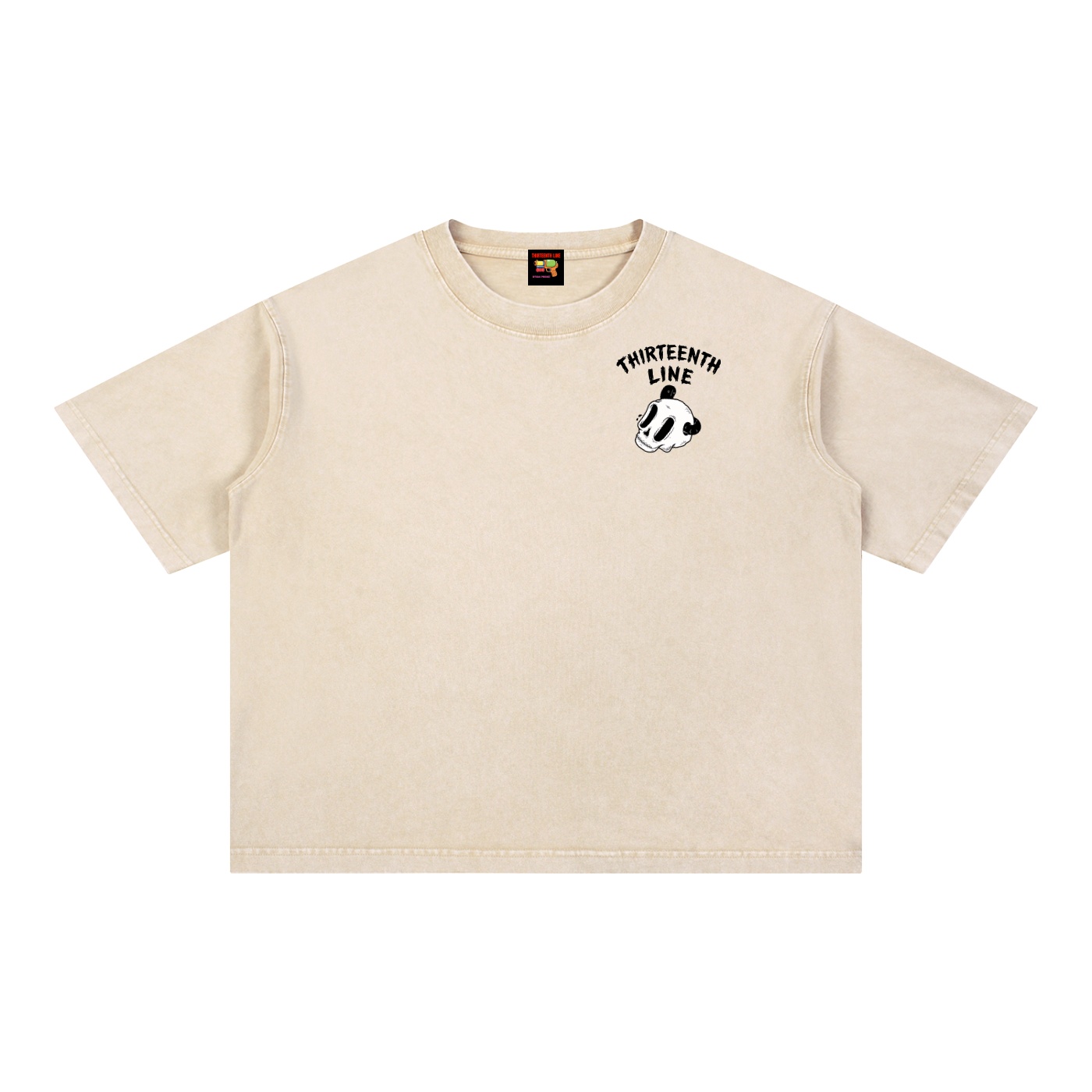 “SKULL WORM” Mineral Wash Boxy Cotton T-Shirt - Image 5