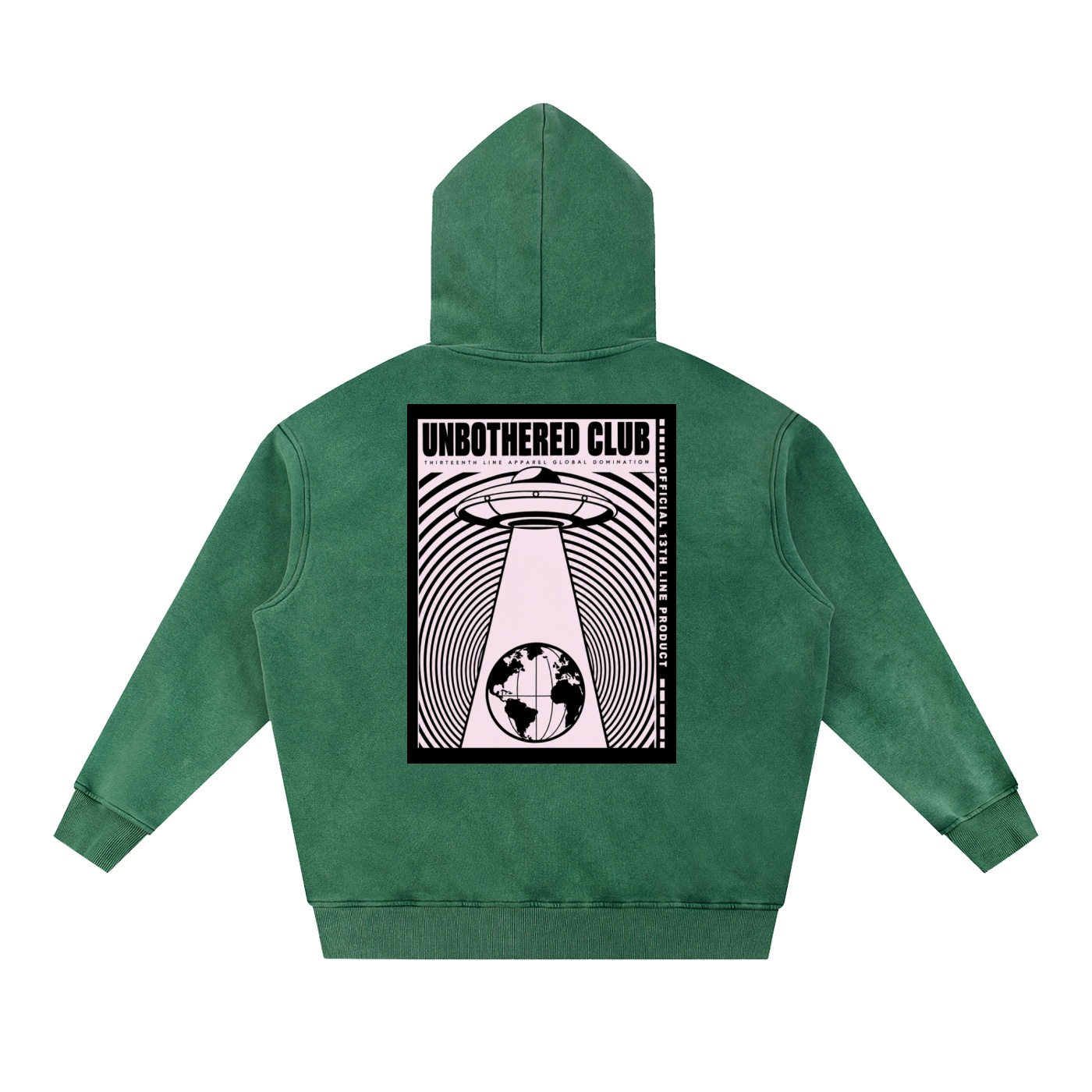 “UFO invasion”Snow Wash Fleece Oversize Hoodie - Image 14