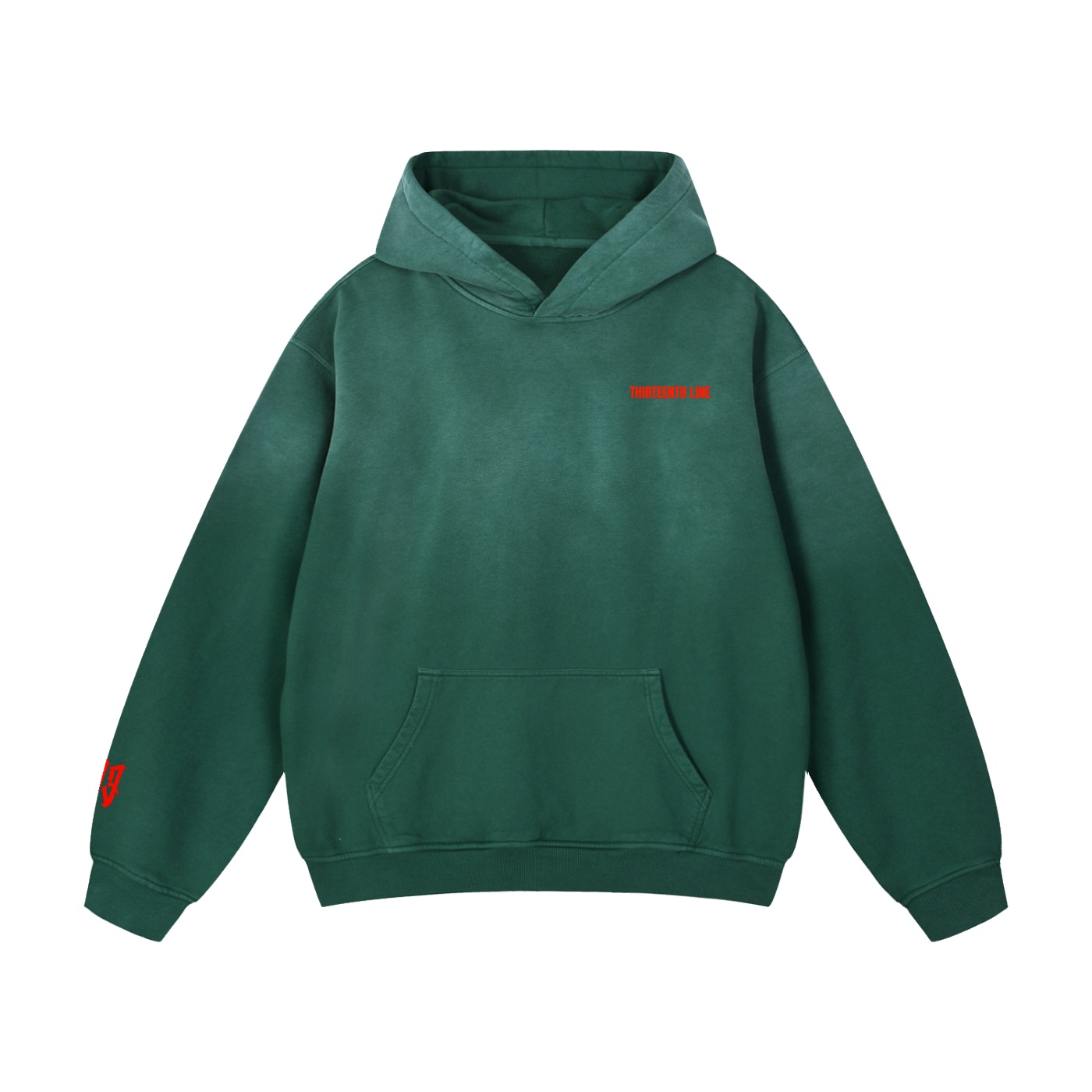 “TIME CONFINED” Heavyweight Sunfade Oversized Hoodie - Image 9