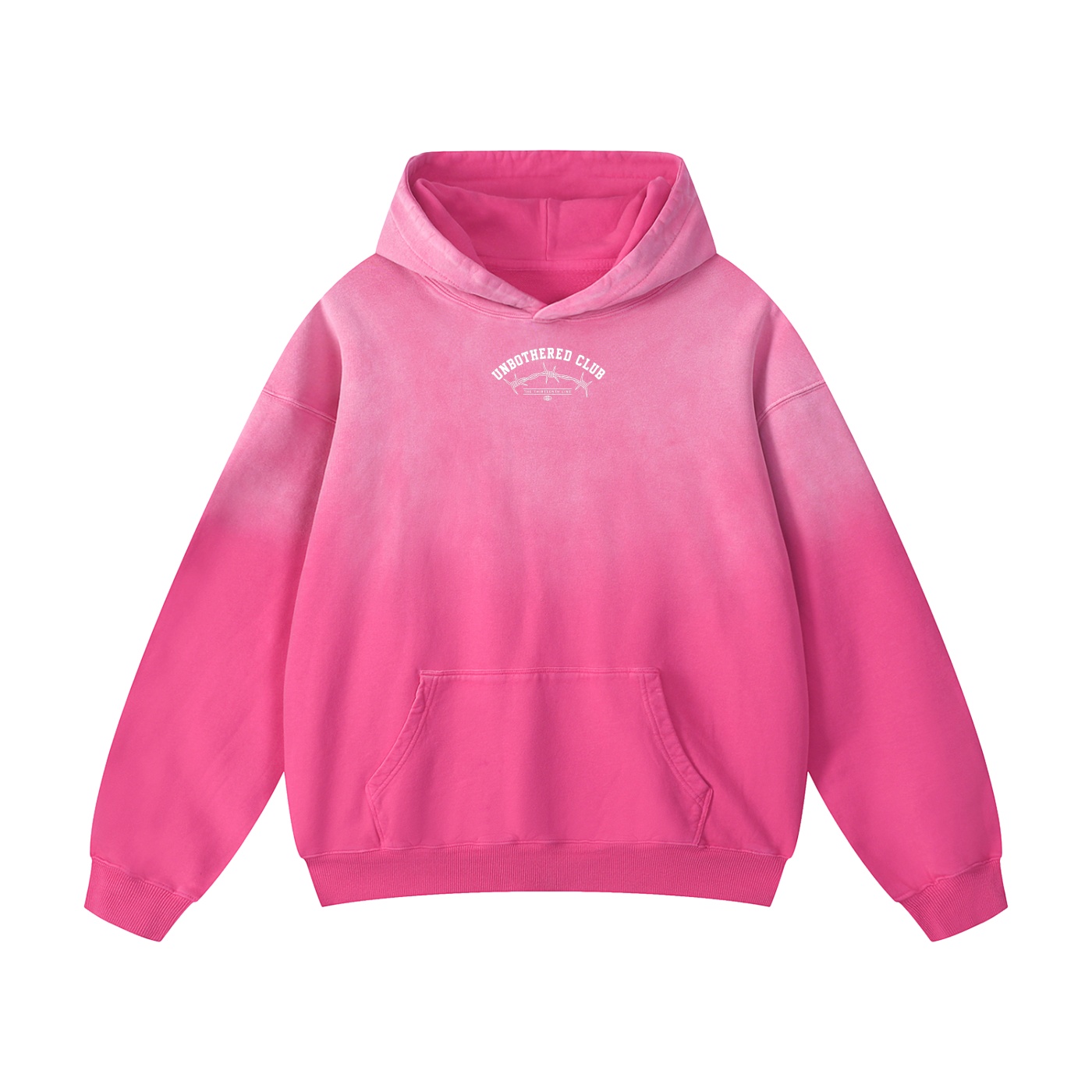“UNBOTHERED CLUB SKULL”Heavyweight Sunfade Oversized Hoodie - Image 5