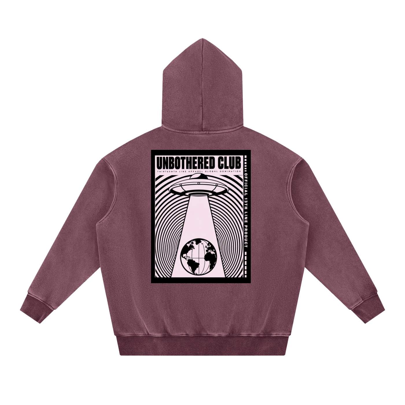 “UFO invasion”Snow Wash Fleece Oversize Hoodie - Image 16