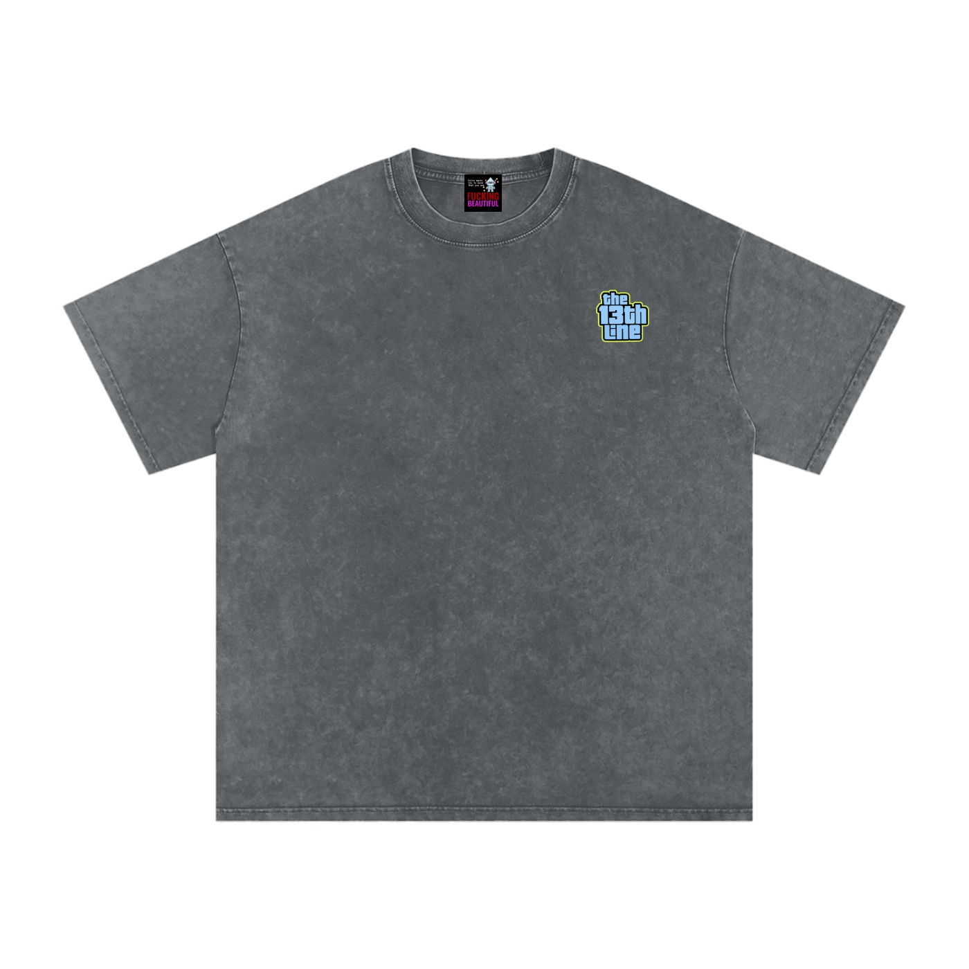 “MONKEY 13” Snow Washed Oversized Cotton T-Shirt - Image 27